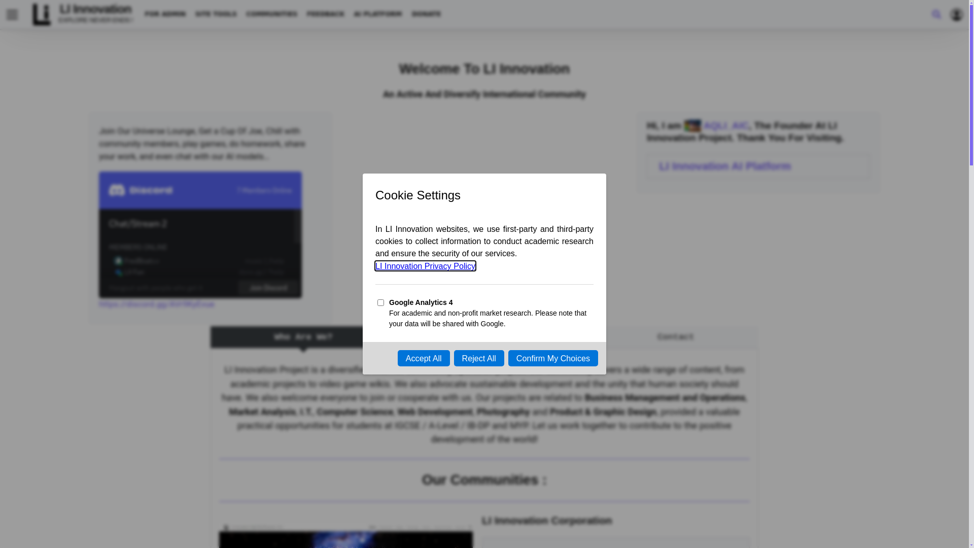 website screenshot of https://liiproject.org/