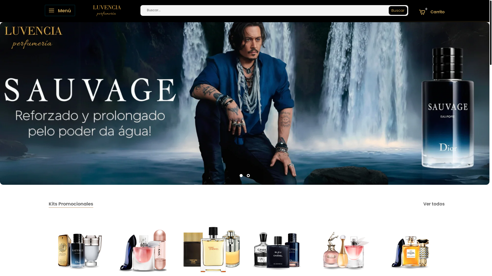 website screenshot of https://luvenciaperfumeriaa.shop/