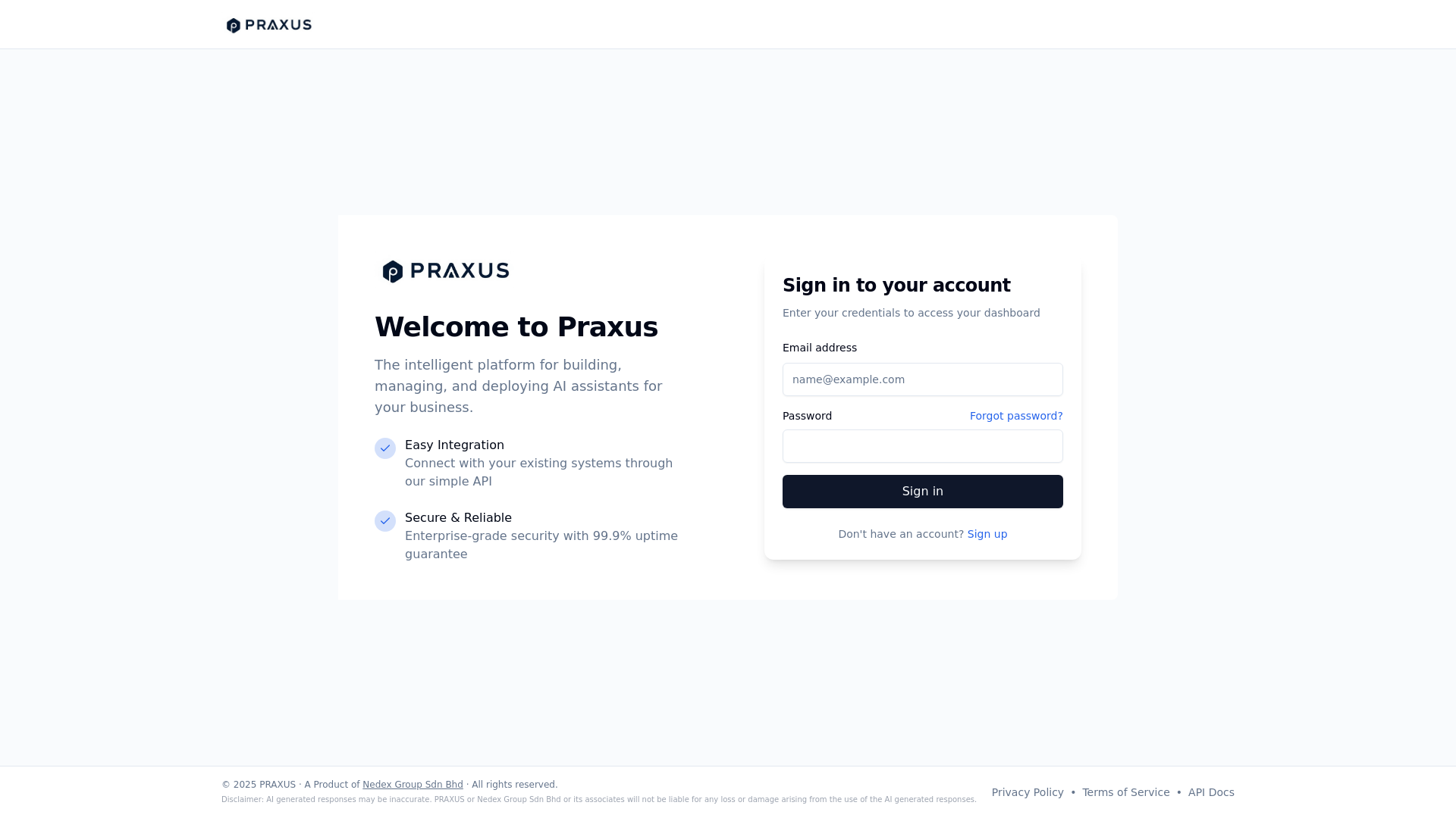 website screenshot of https://praxus-front-prod.pages.dev/