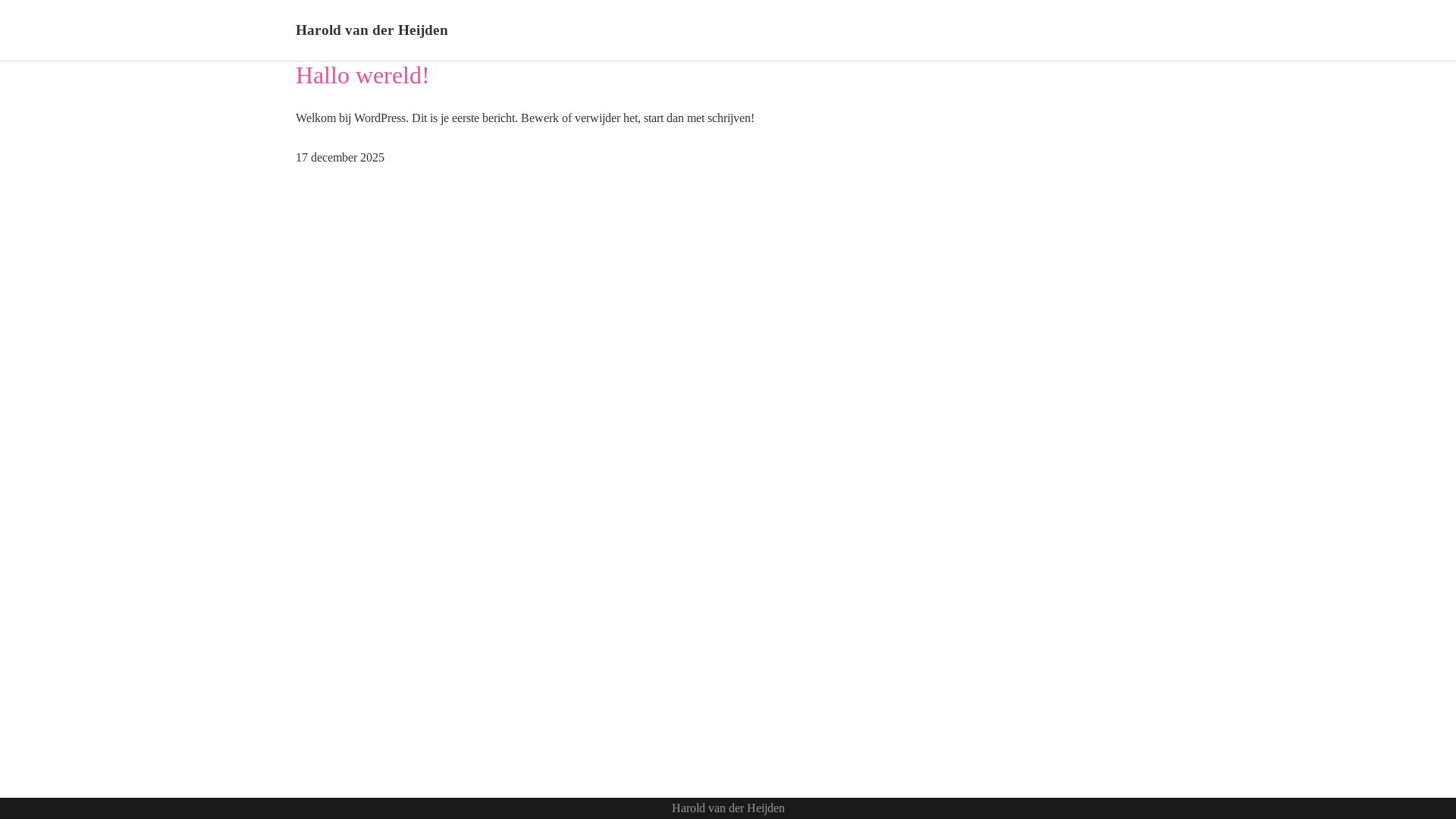 website screenshot of https://haroldvanderheijden.nl/