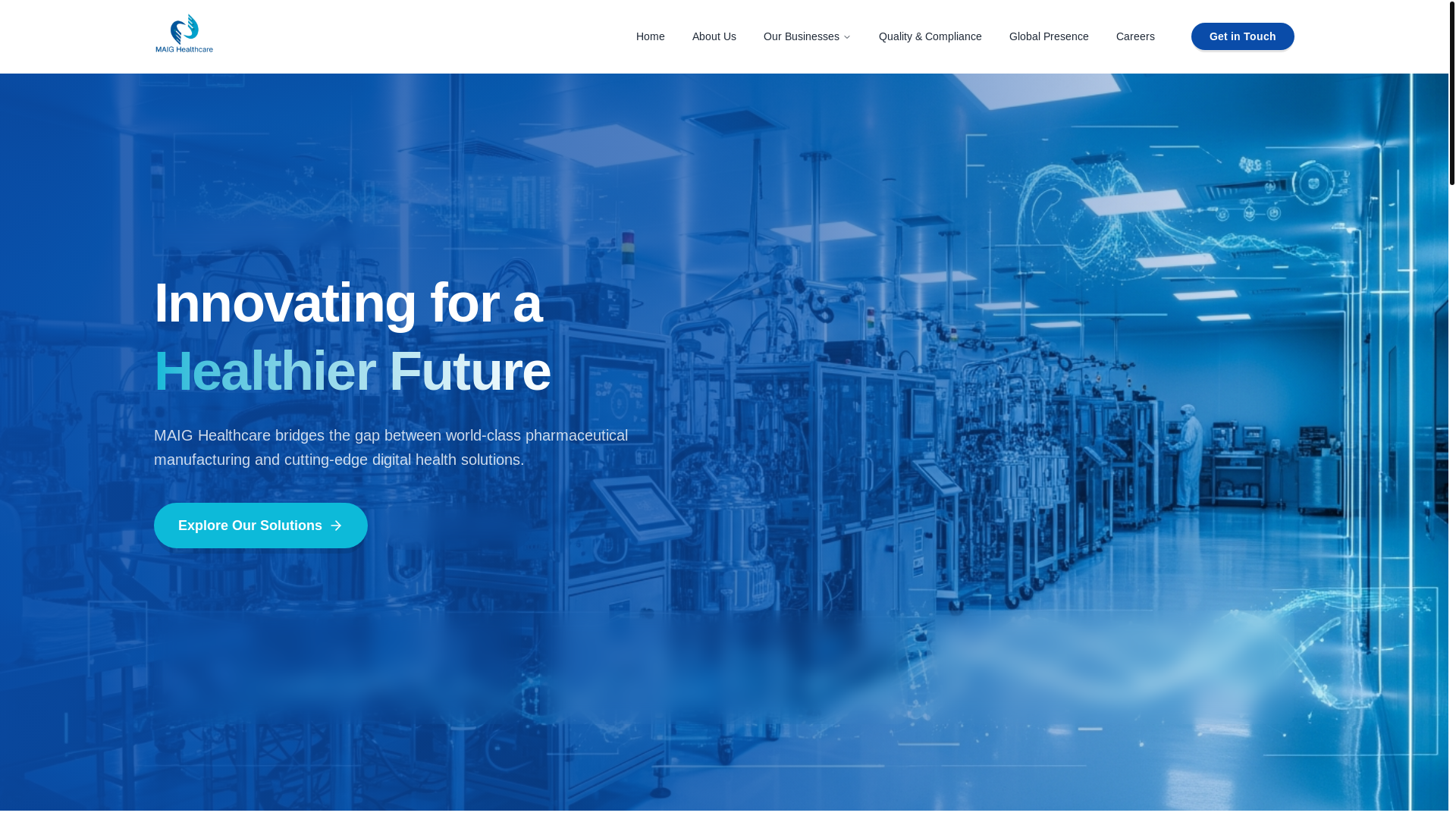 website screenshot of https://maig-healthcare-appp.pages.dev/