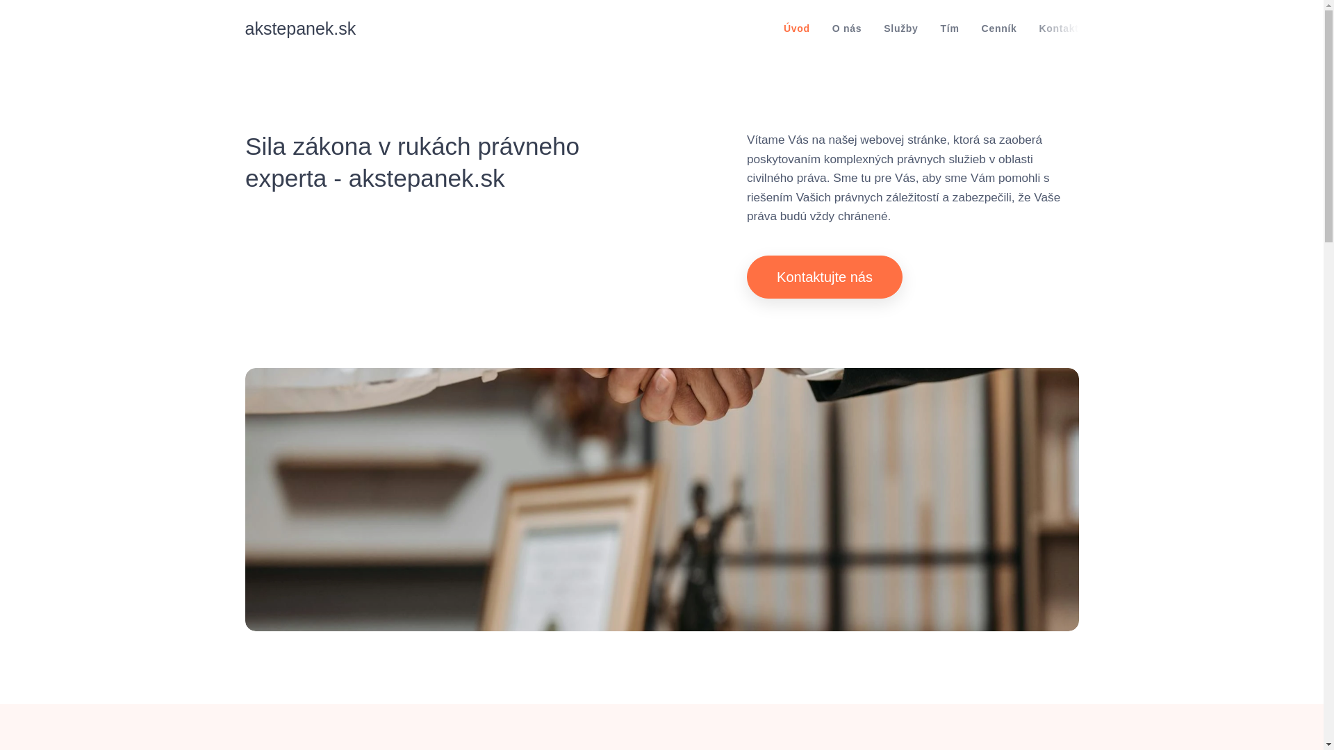 website screenshot of https://akstepanek.sk/