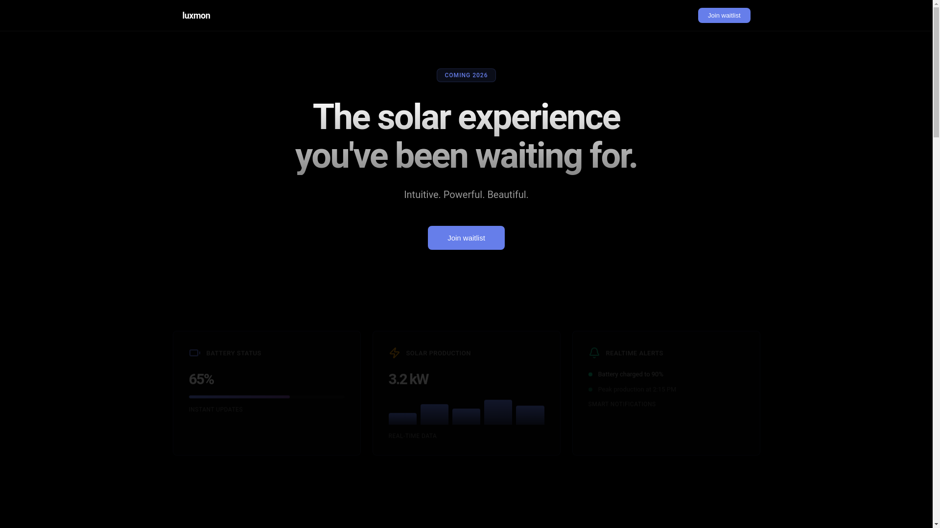 website screenshot of https://luxmon.space/