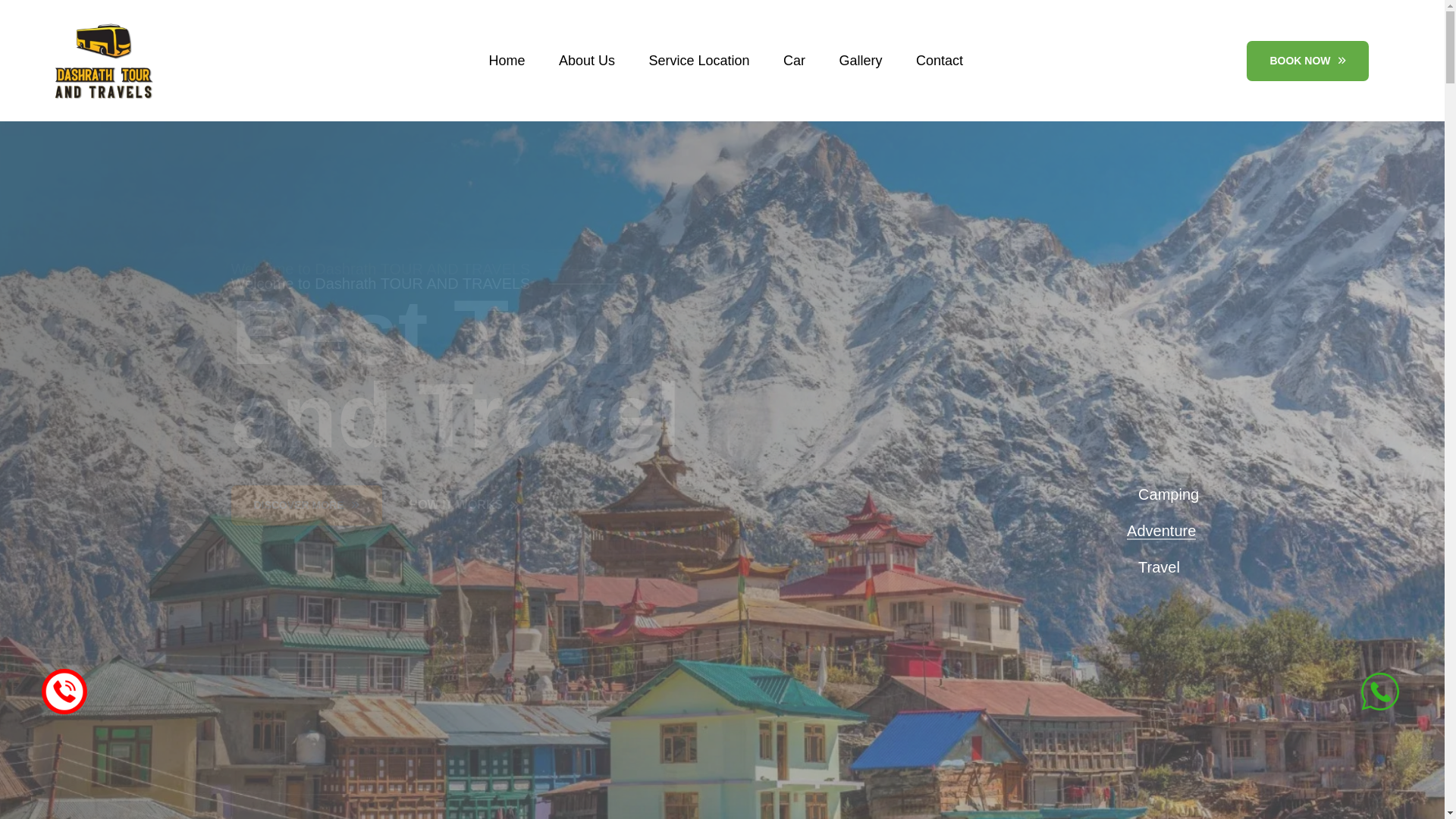 website screenshot of https://dashrathtoursandtravelsbikaner.com/