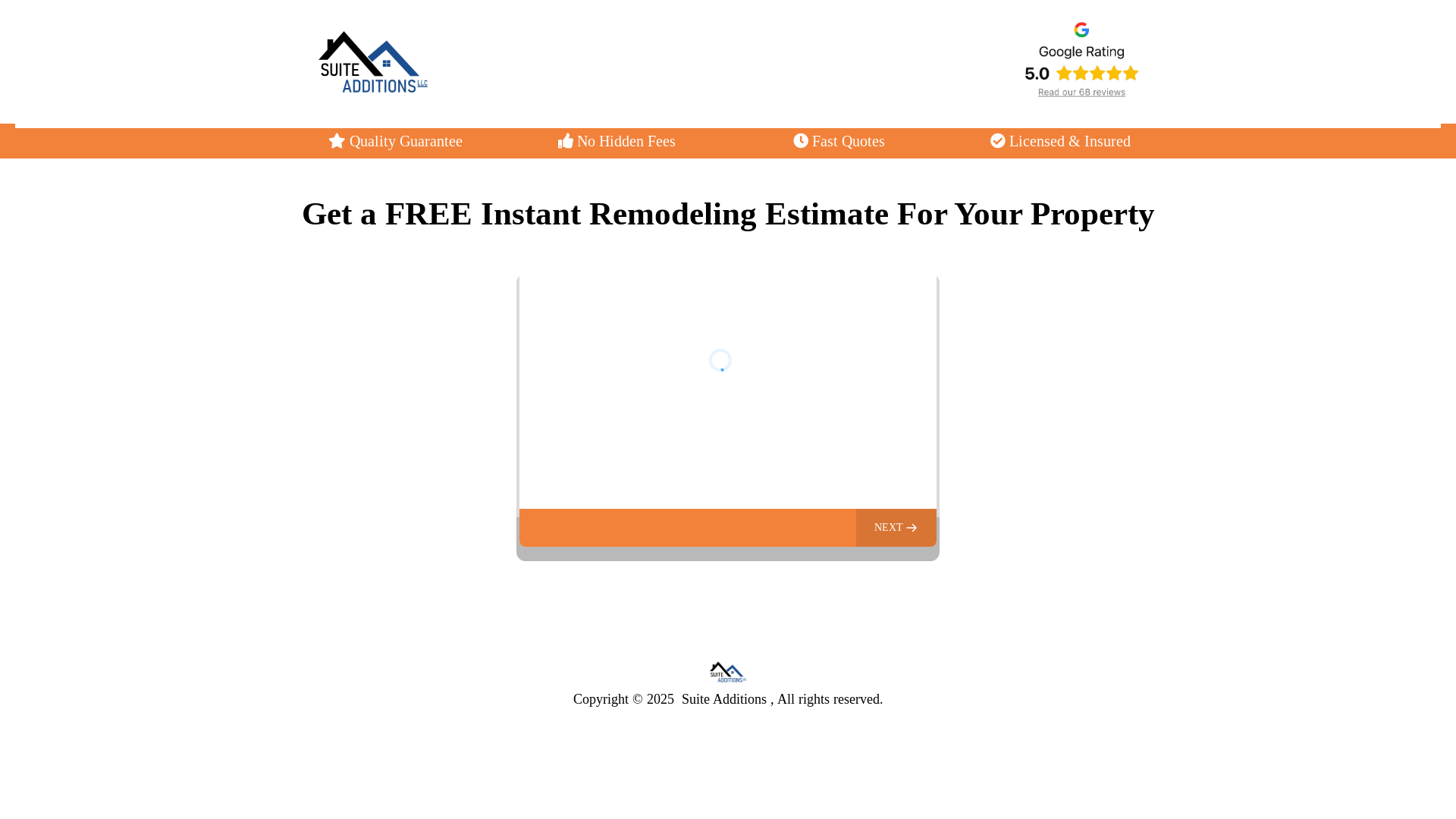 website screenshot of https://suite-additions.net/