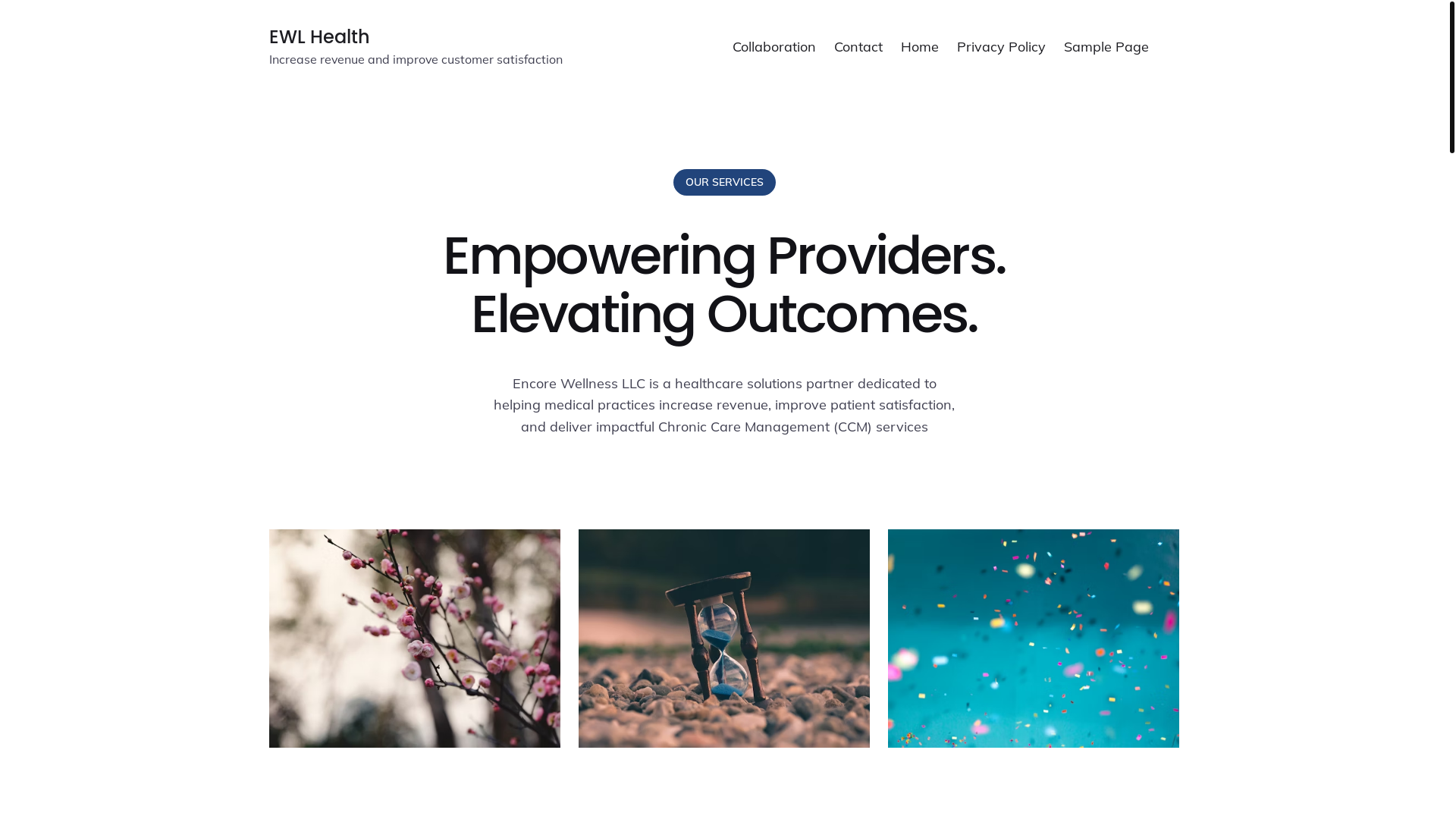 website screenshot of https://ewlhealth.com/