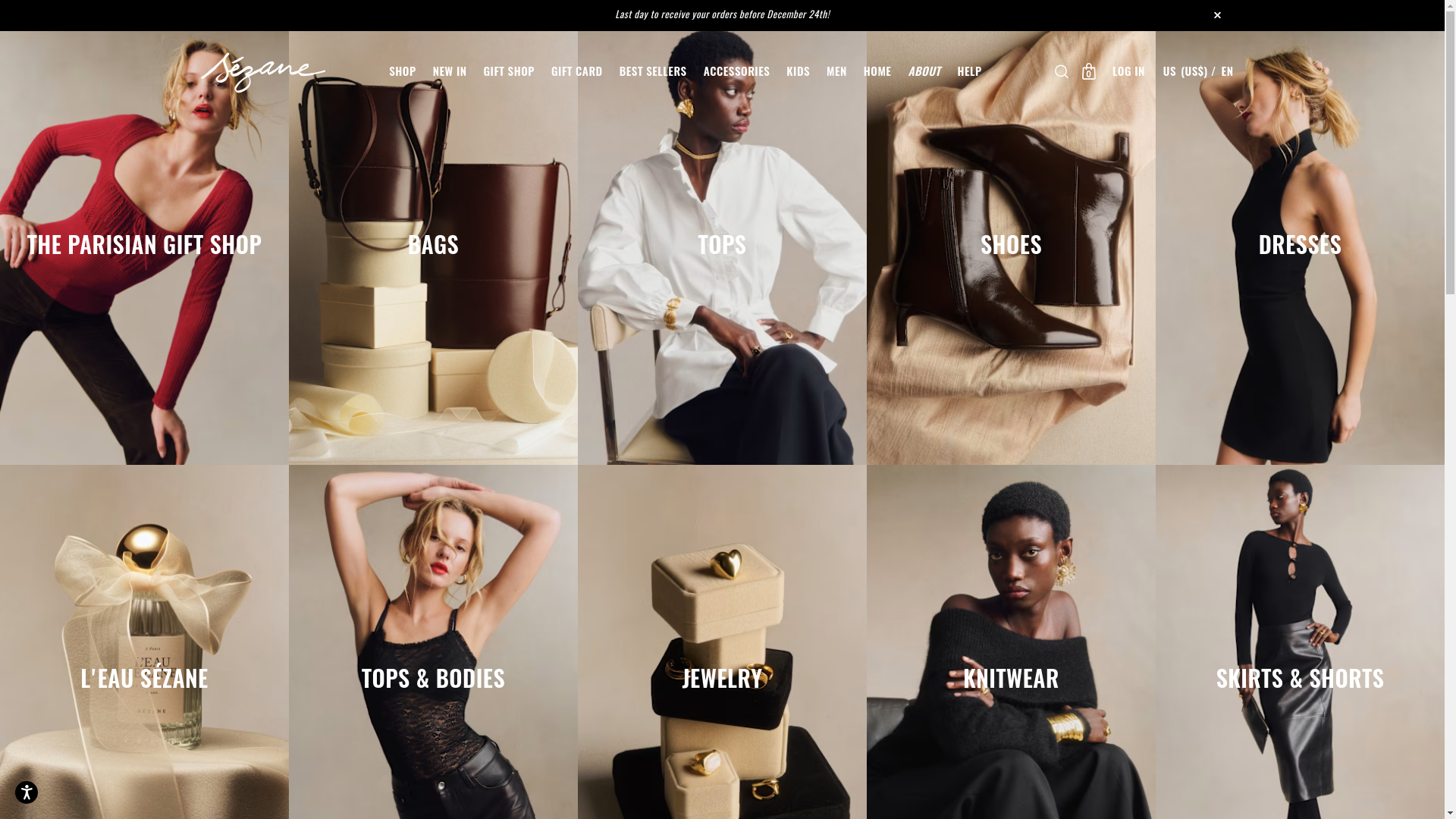 website screenshot of https://sezanechristmasspecial.shop/