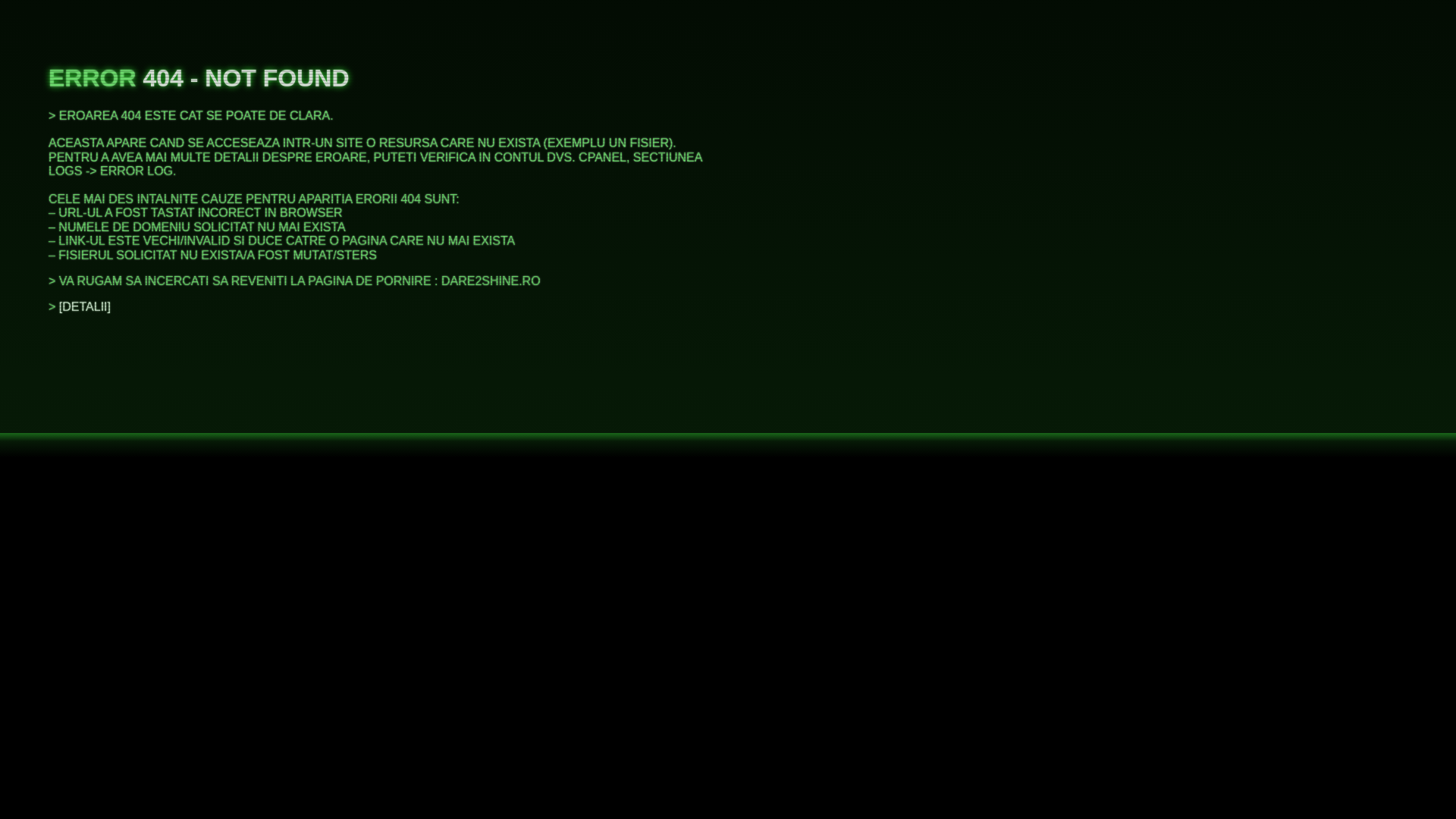 website screenshot of https://dare2shine.ro/