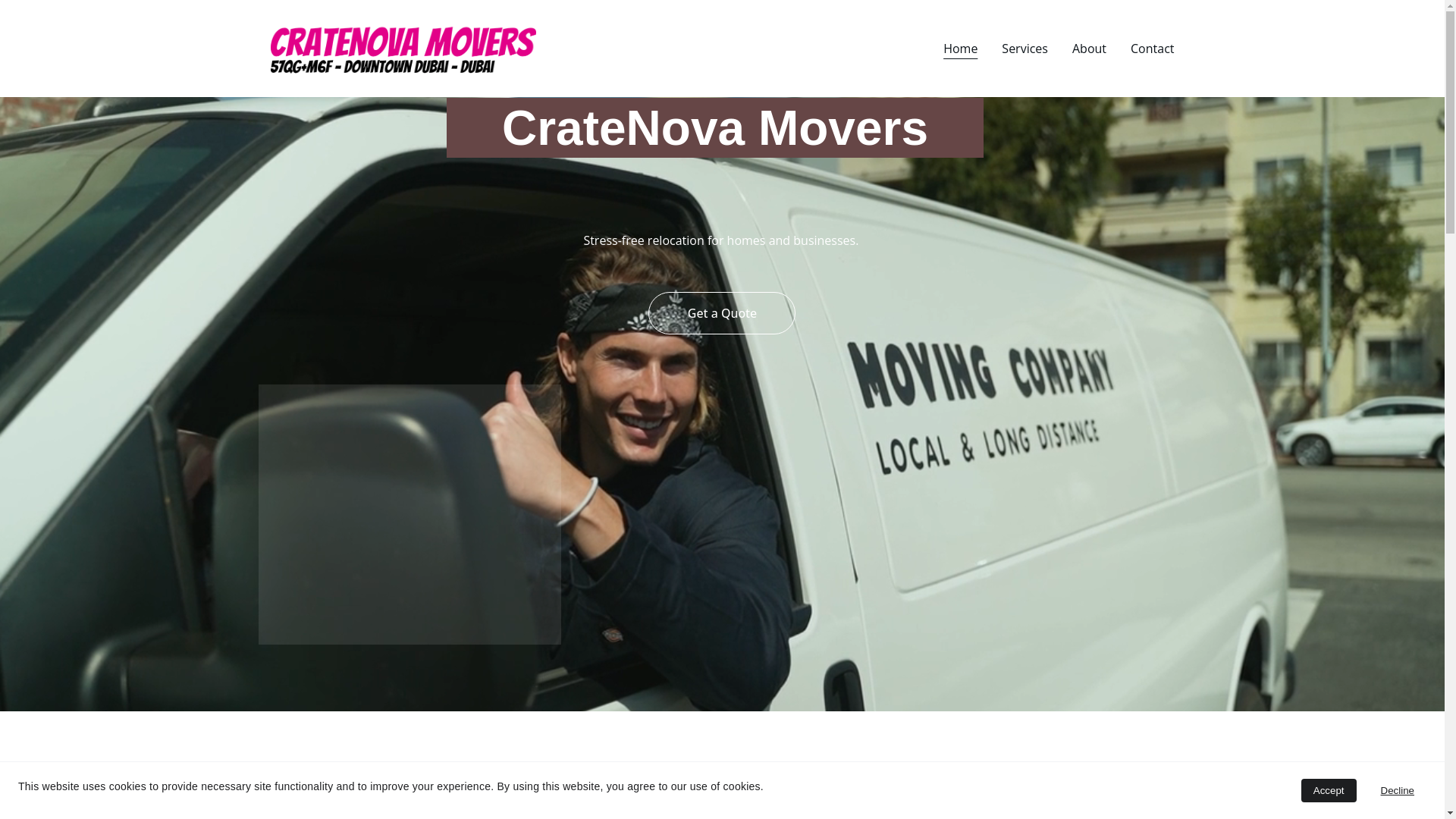 website screenshot of https://cratenovamovers.store/