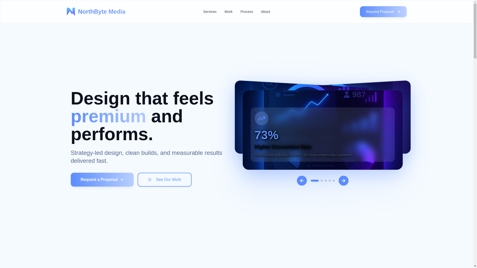 website screenshot of https://northbytemedia.com/