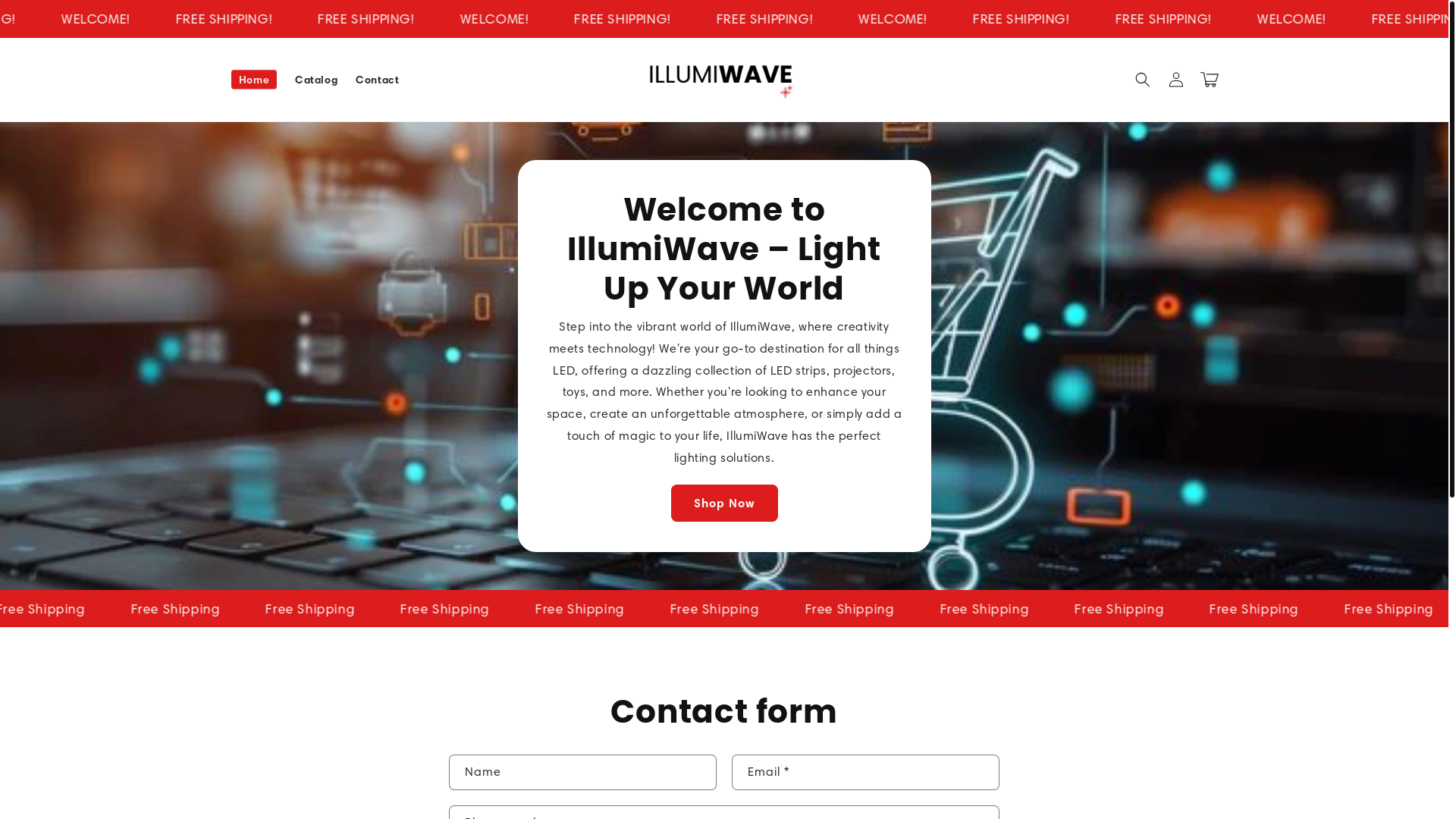website screenshot of https://illumiwaveusa.com/