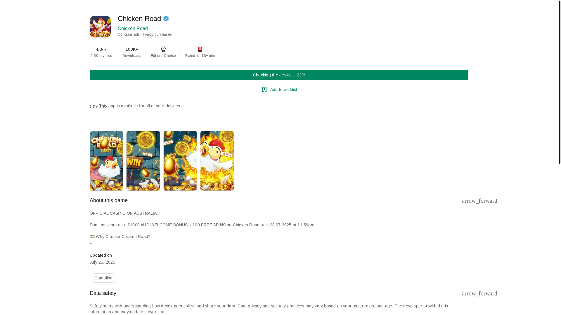 website screenshot of https://ch1ckenroad.xyz/