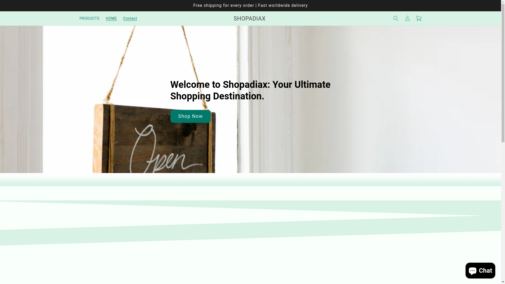 website screenshot of https://shopadiax1007.com/