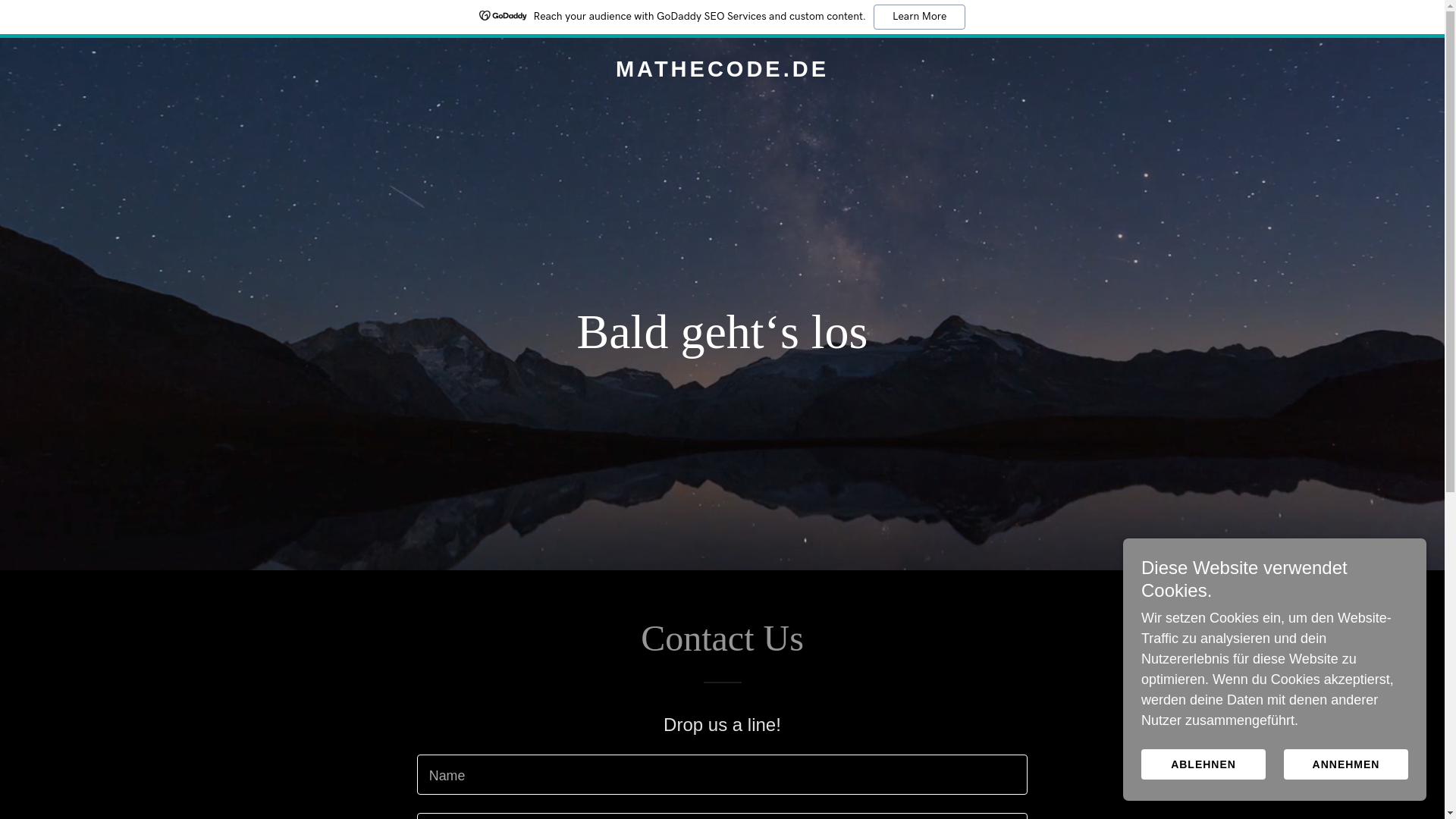 website screenshot of https://mathecode.de/