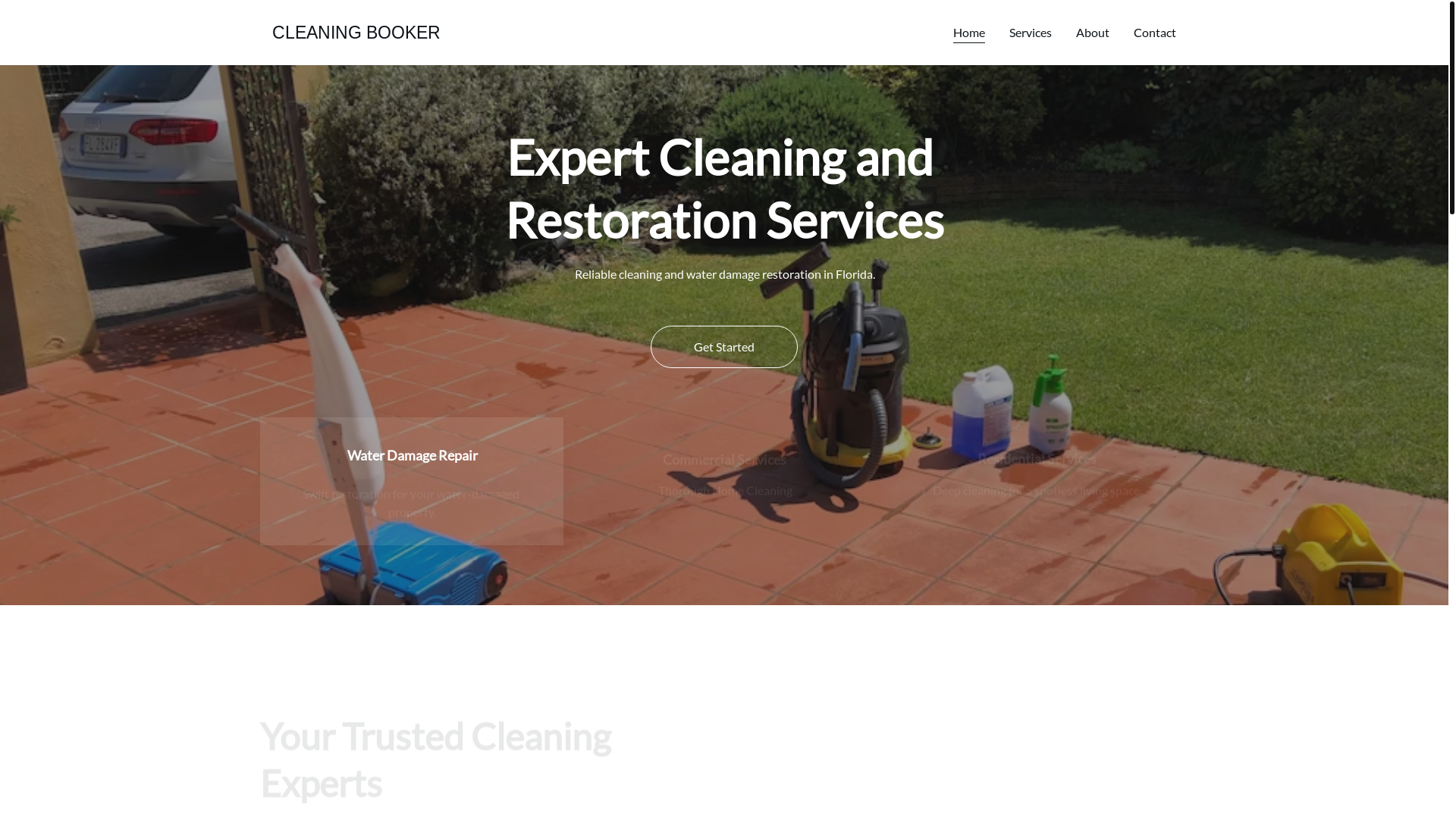 website screenshot of https://cleaningbookerrestoration.site/
