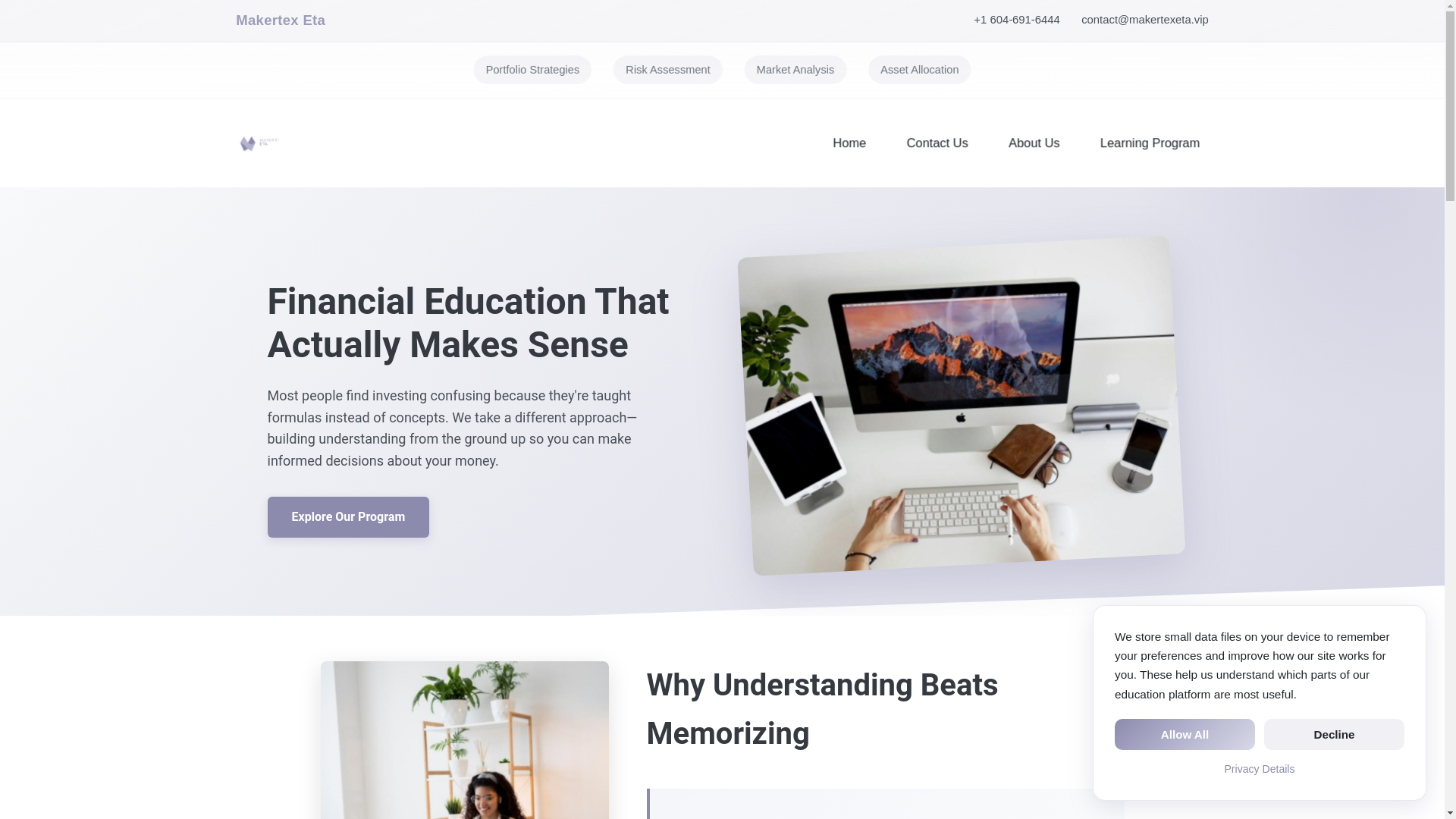 website screenshot of https://makertexeta.vip/