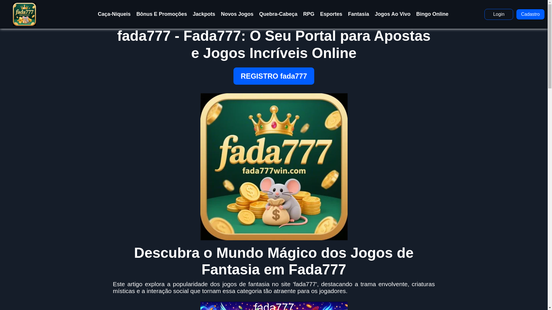 website screenshot of https://fada777win.com/