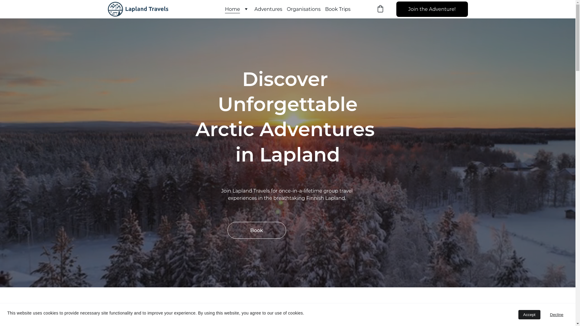 website screenshot of https://laplandtravels.org/