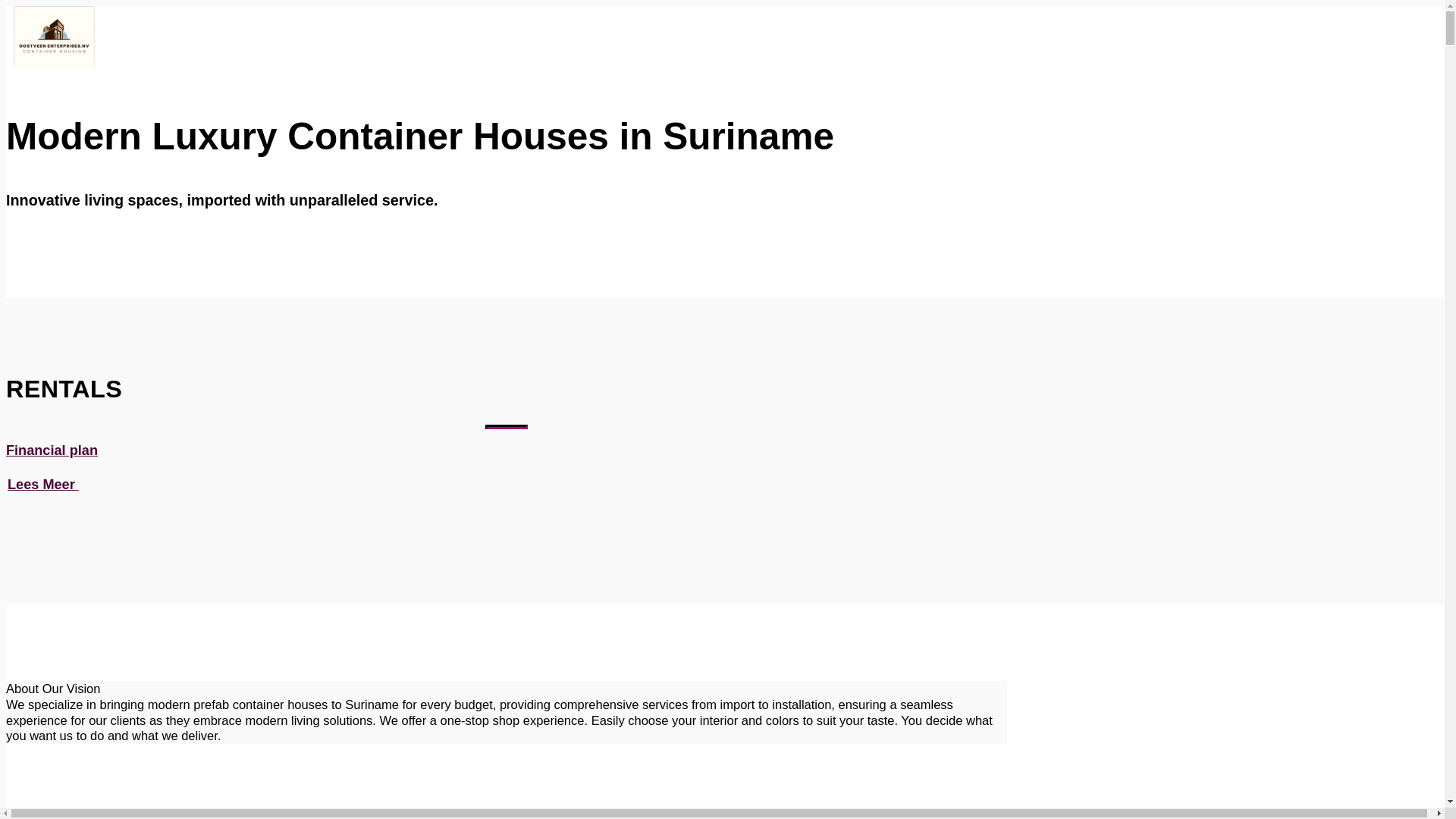 website screenshot of https://oostveenenterprisesnv-modern-living.com/