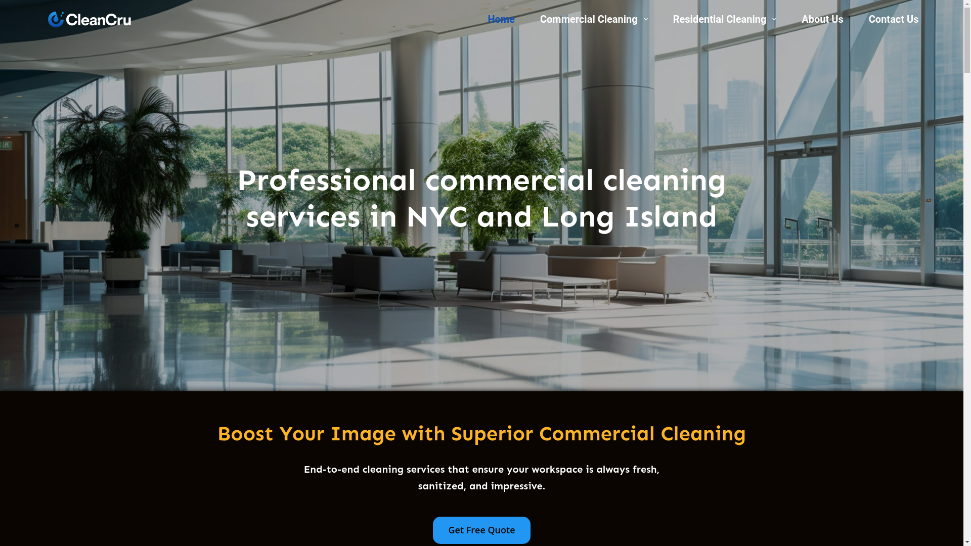 website screenshot of https://thecleaningcru-services.com/