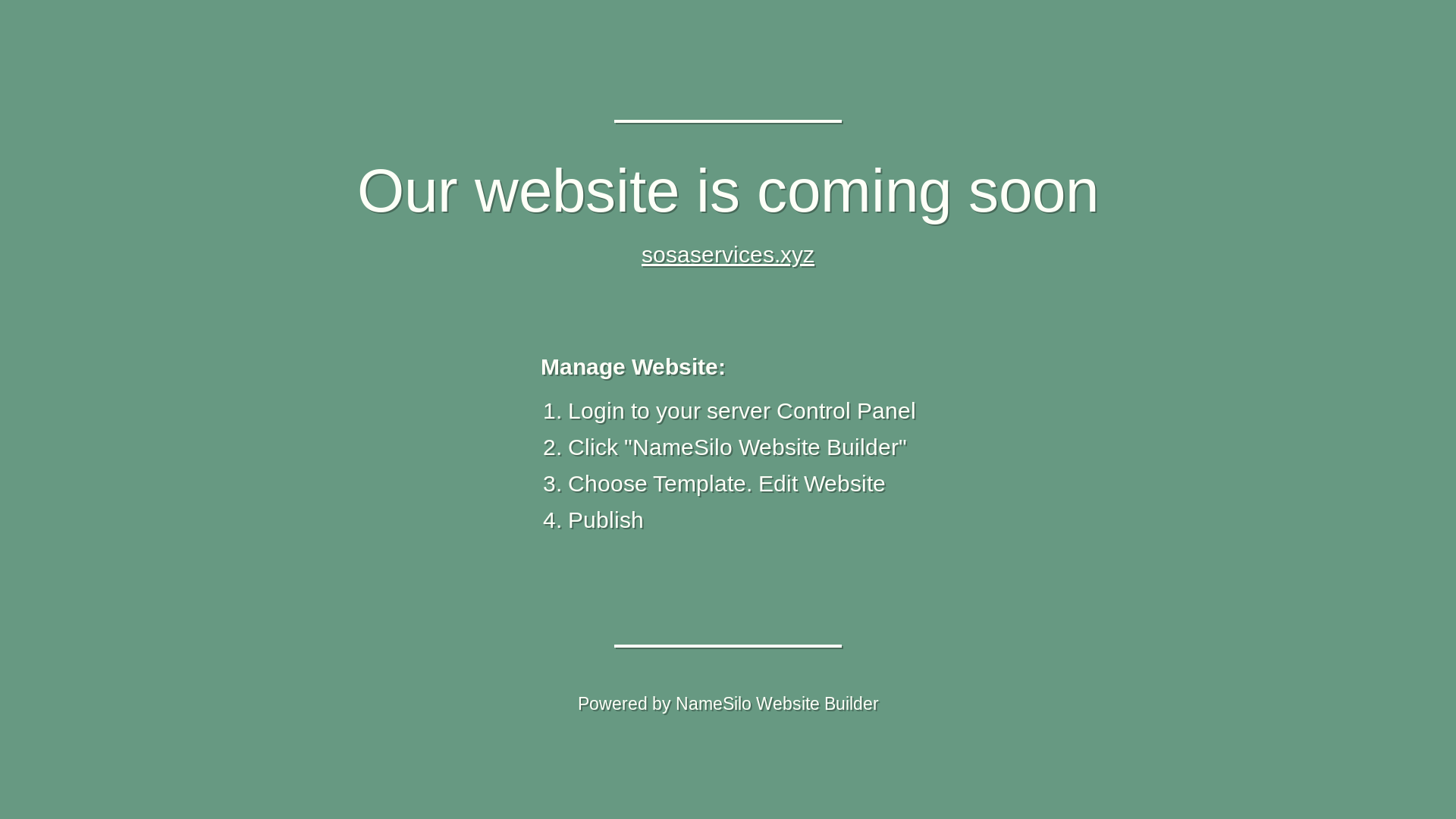 website screenshot of https://sosaservices.xyz/