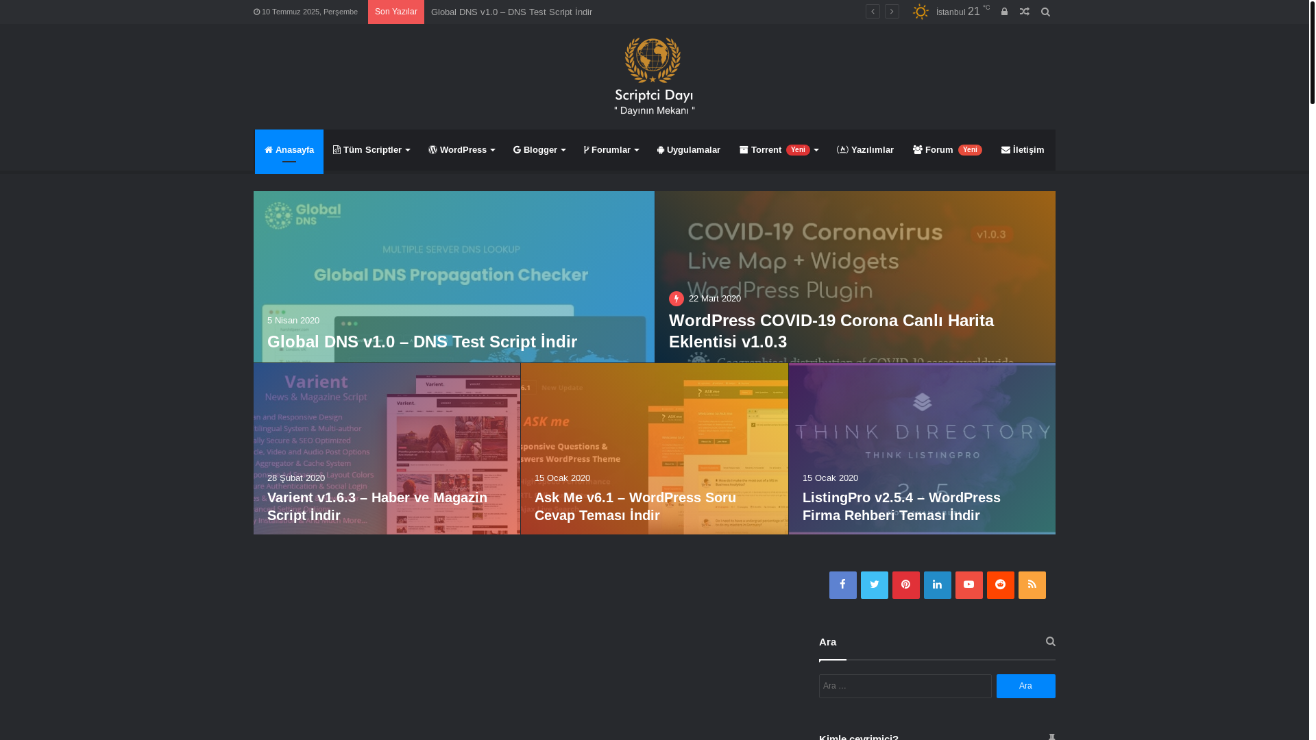 website screenshot of https://www.scriptcidayi.net/git/