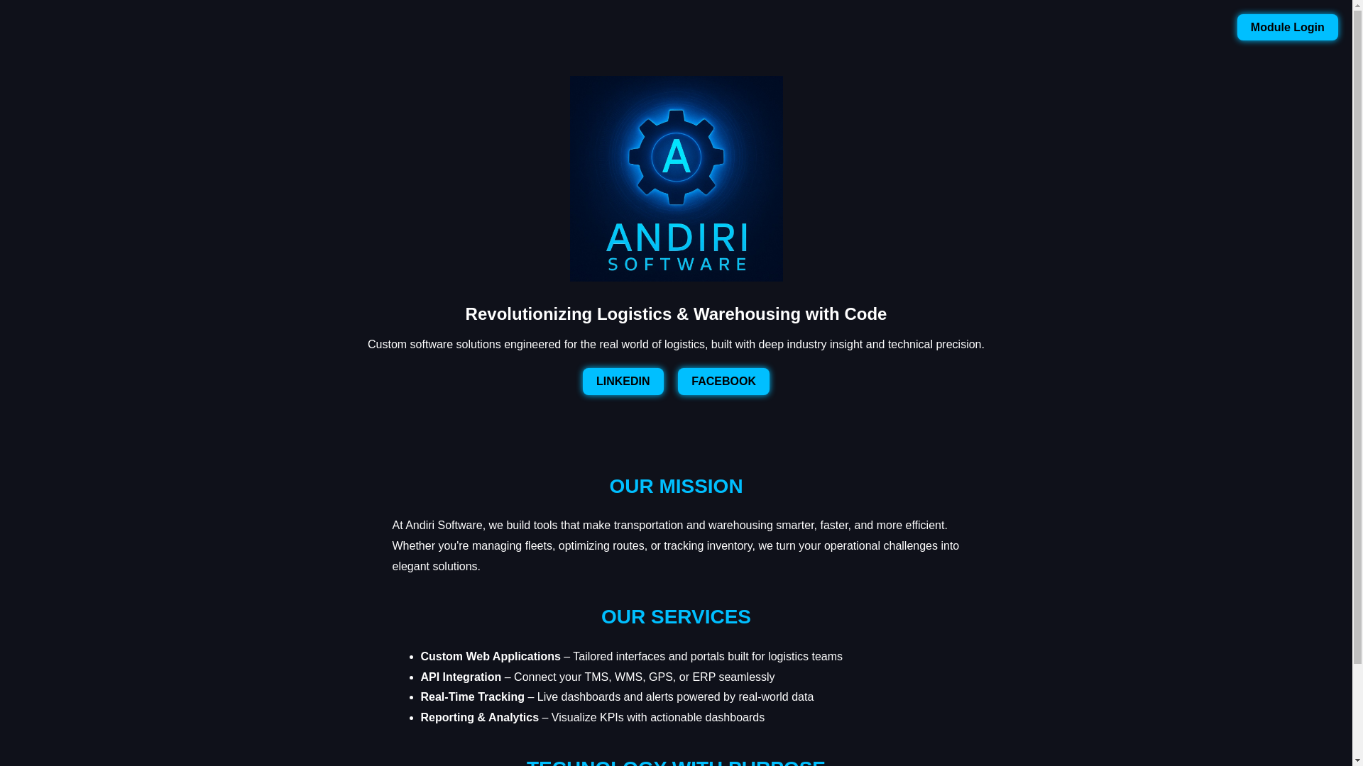 website screenshot of https://andiri-io.com/
