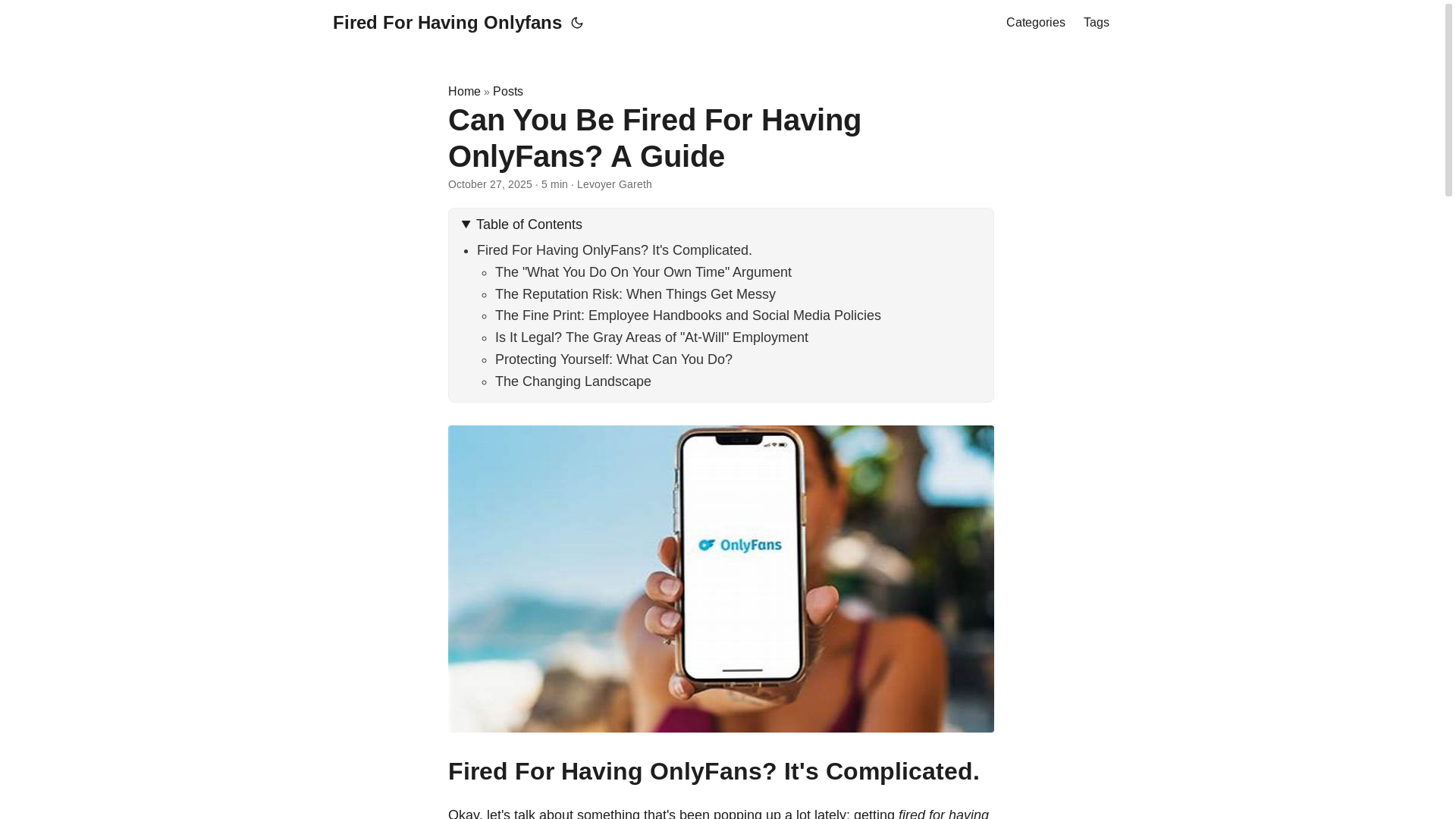 website screenshot of https://fired-for-having-onlyfans.pages.dev/