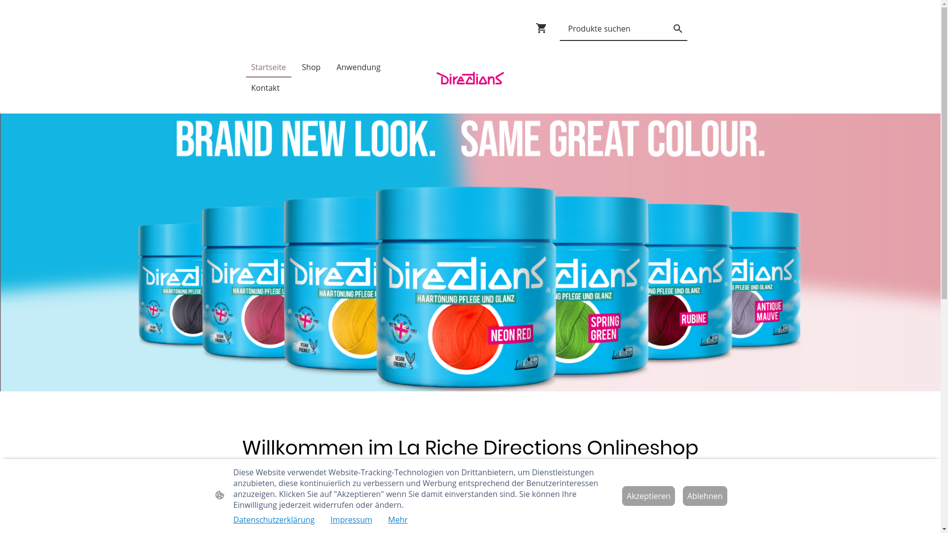 website screenshot of https://www.directions-shop.de/