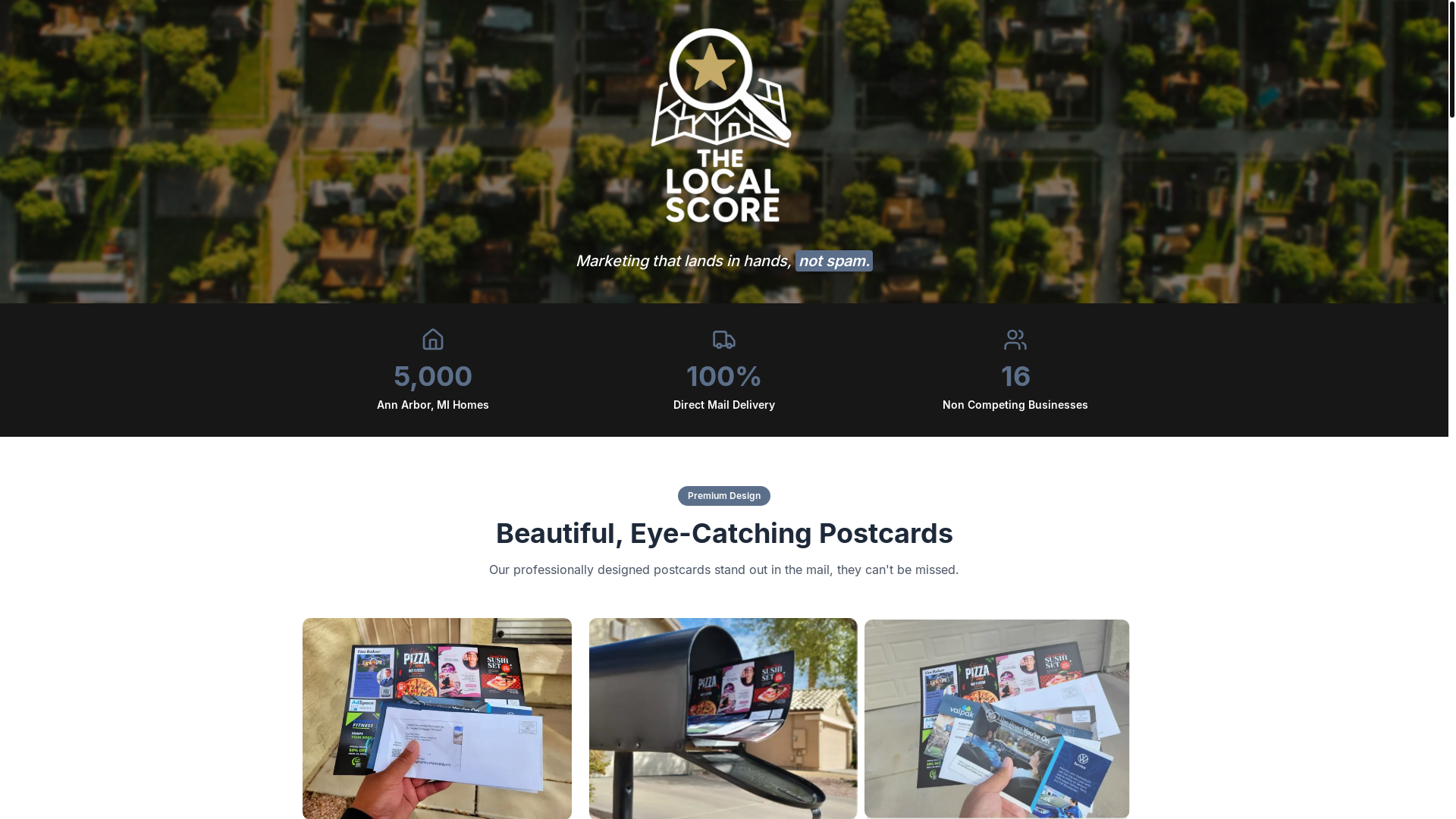 website screenshot of https://thelocalscore.co/