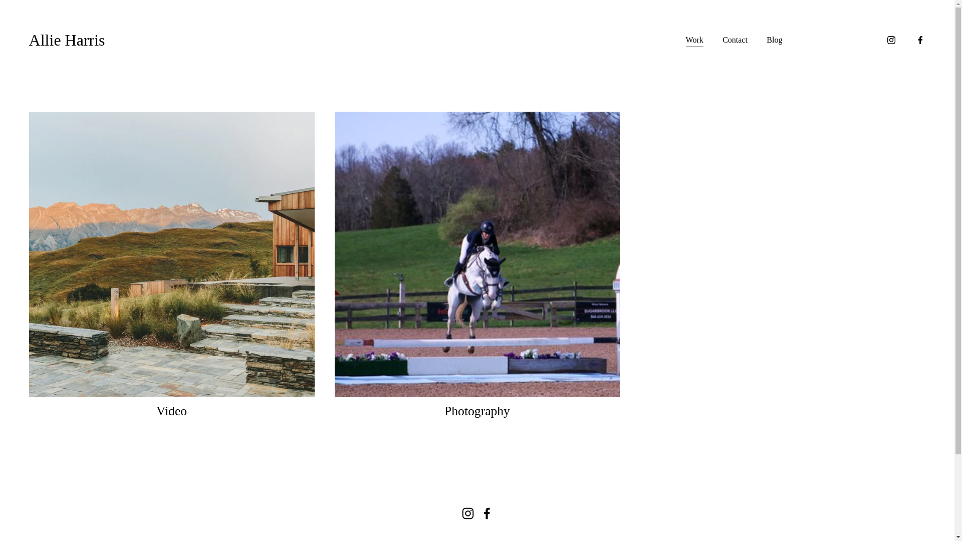 website screenshot of https://allieharris.art/