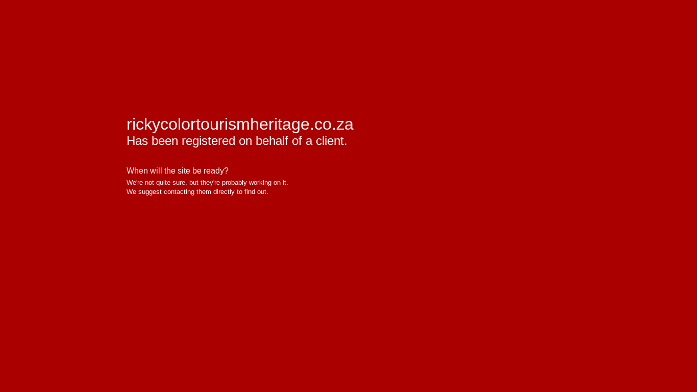 website screenshot of https://rickycolortourismheritage.co.za/