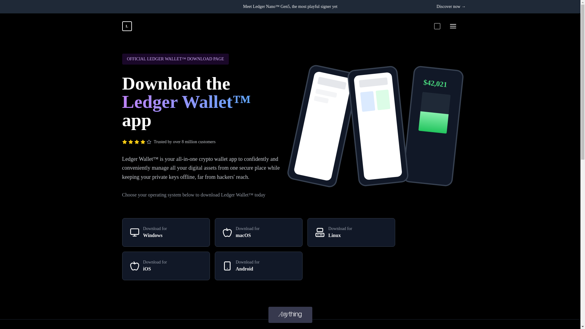 website screenshot of https://ledgersso.created.app/