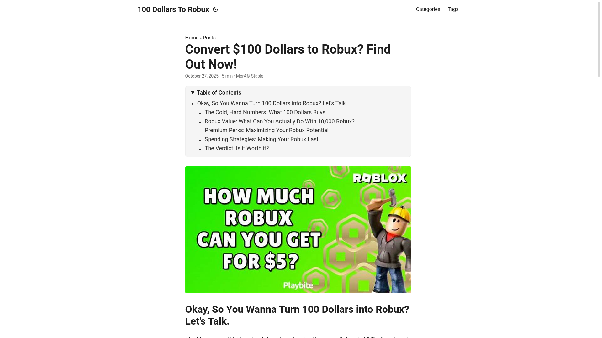 website screenshot of https://100-dollars-to-robux.pages.dev/