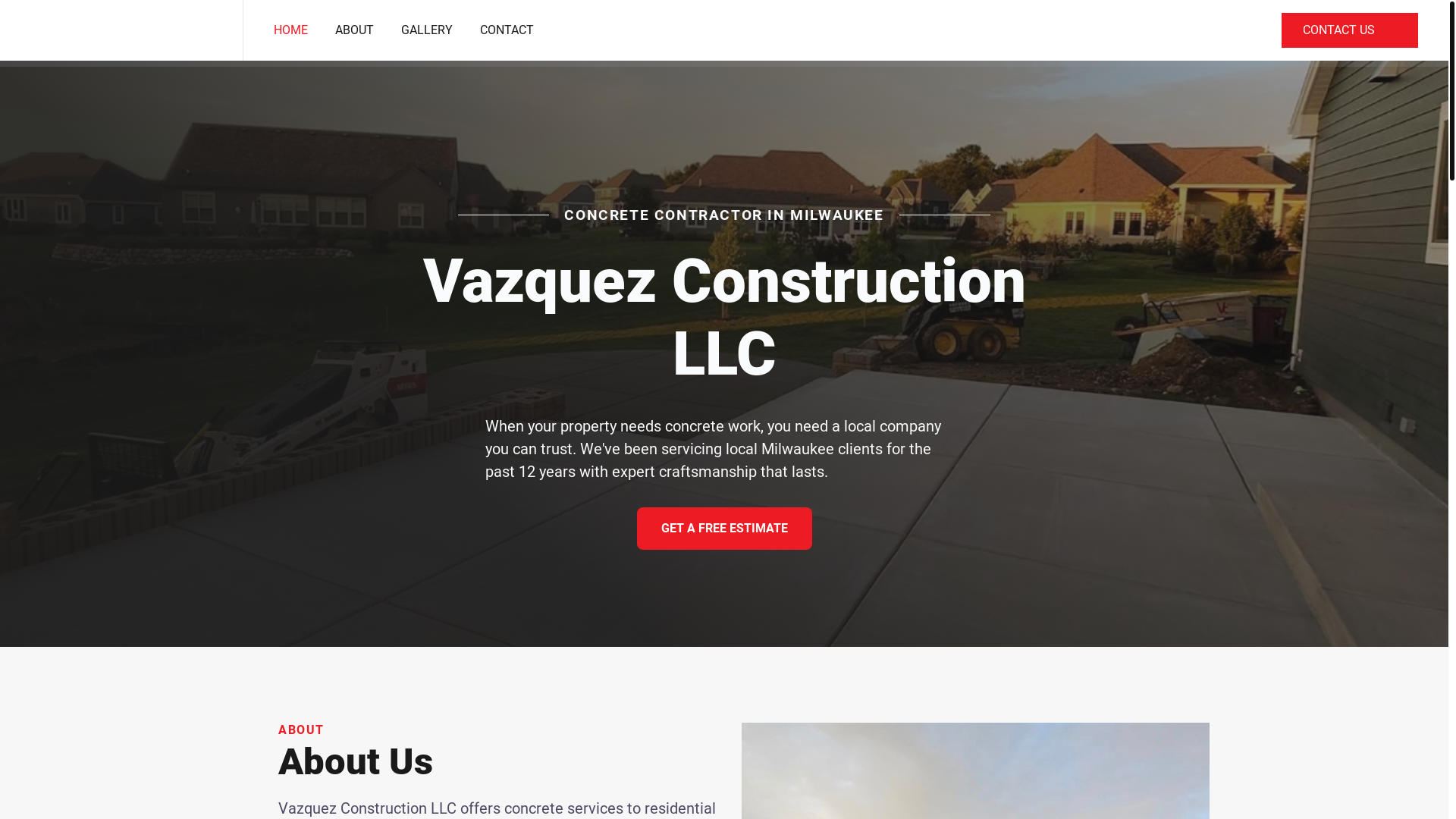 website screenshot of https://vazquezconstructionmke.com/