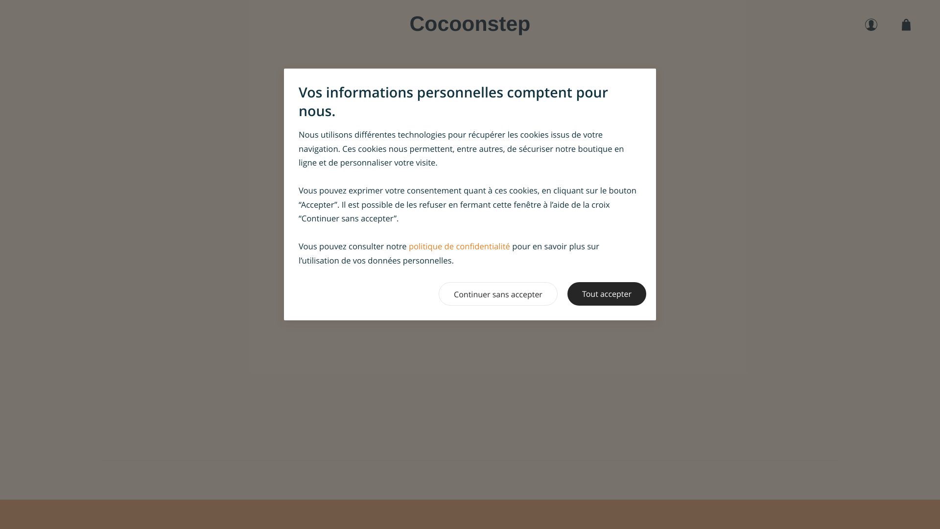 website screenshot of https://cocoonstep.com/