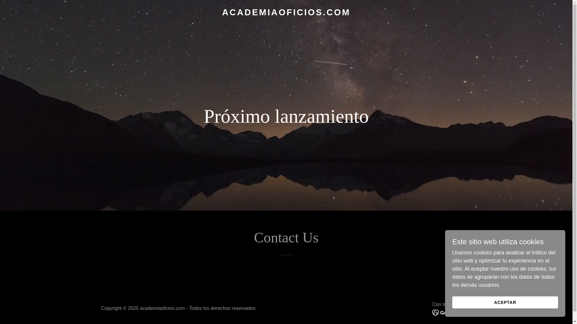 website screenshot of https://academiaoficios.com/