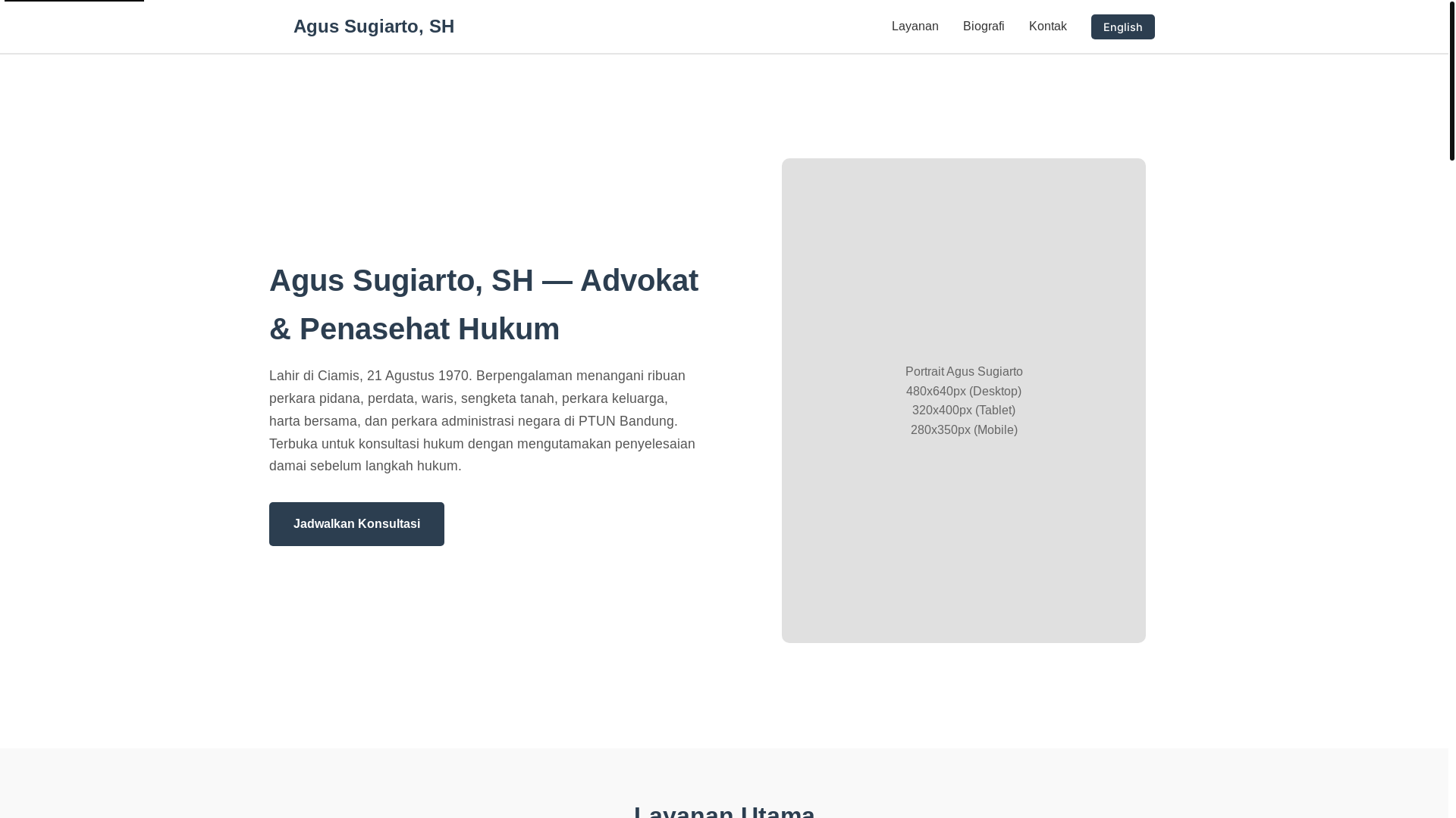 website screenshot of https://sugiarto-advocat.pages.dev/