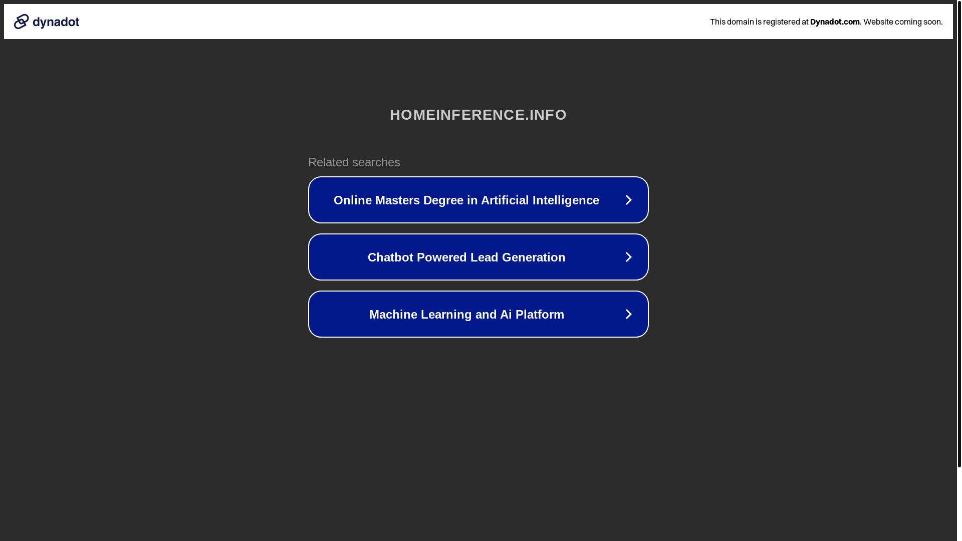website screenshot of https://homeinference.info/