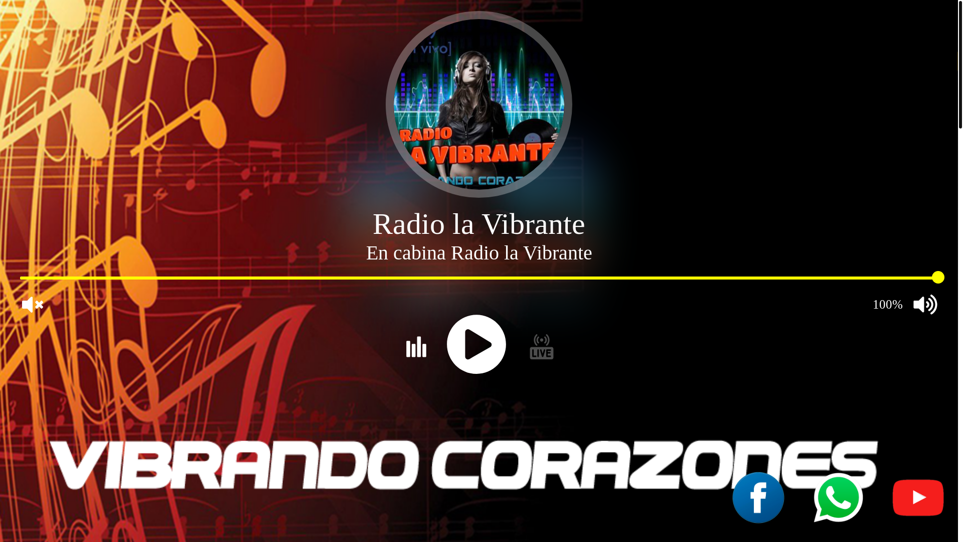 website screenshot of https://radiolavibrante.com/