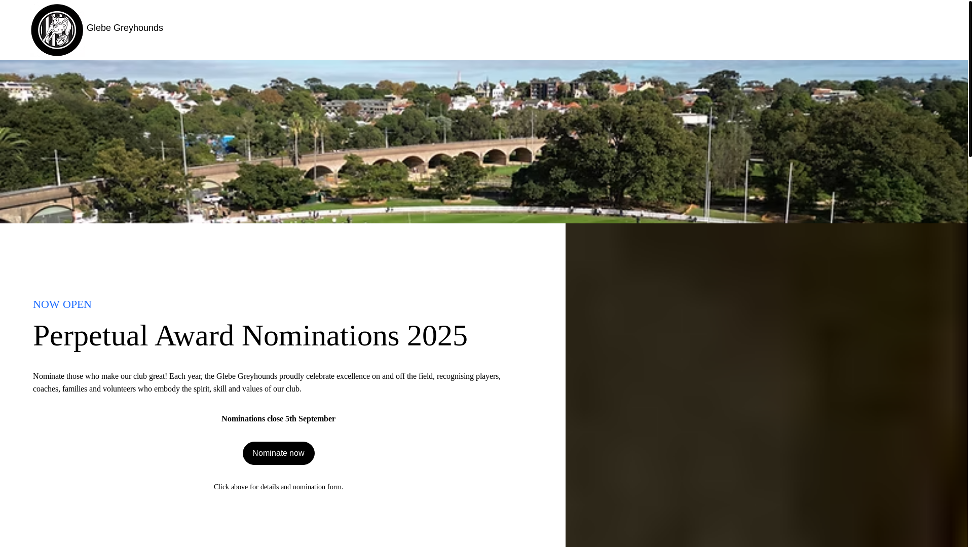 website screenshot of https://greyhounds.org.au/