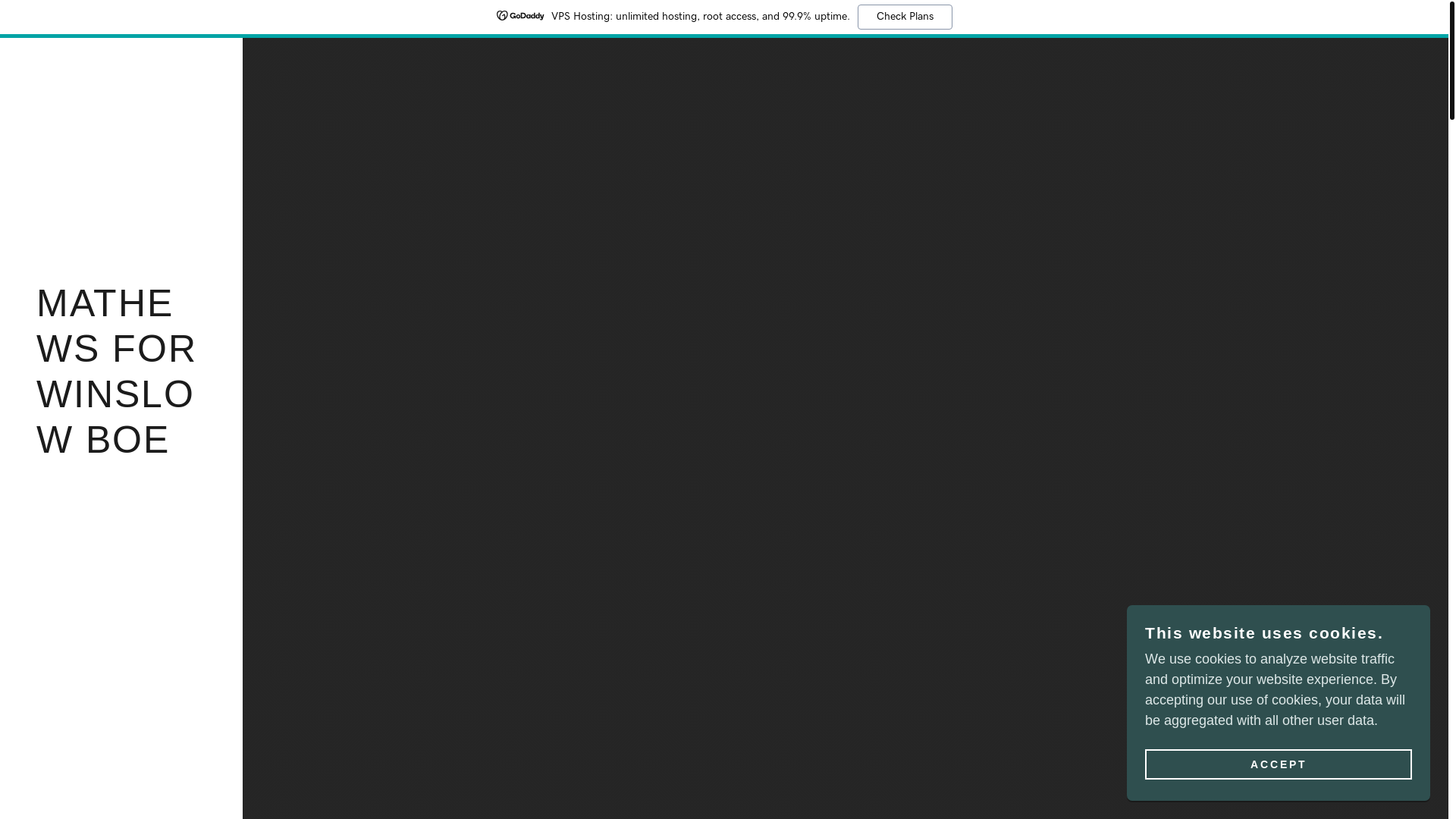 website screenshot of https://mathews4boe.com/