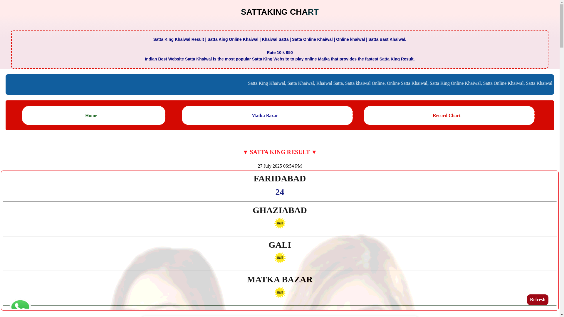 website screenshot of https://newmatkabazar.online/