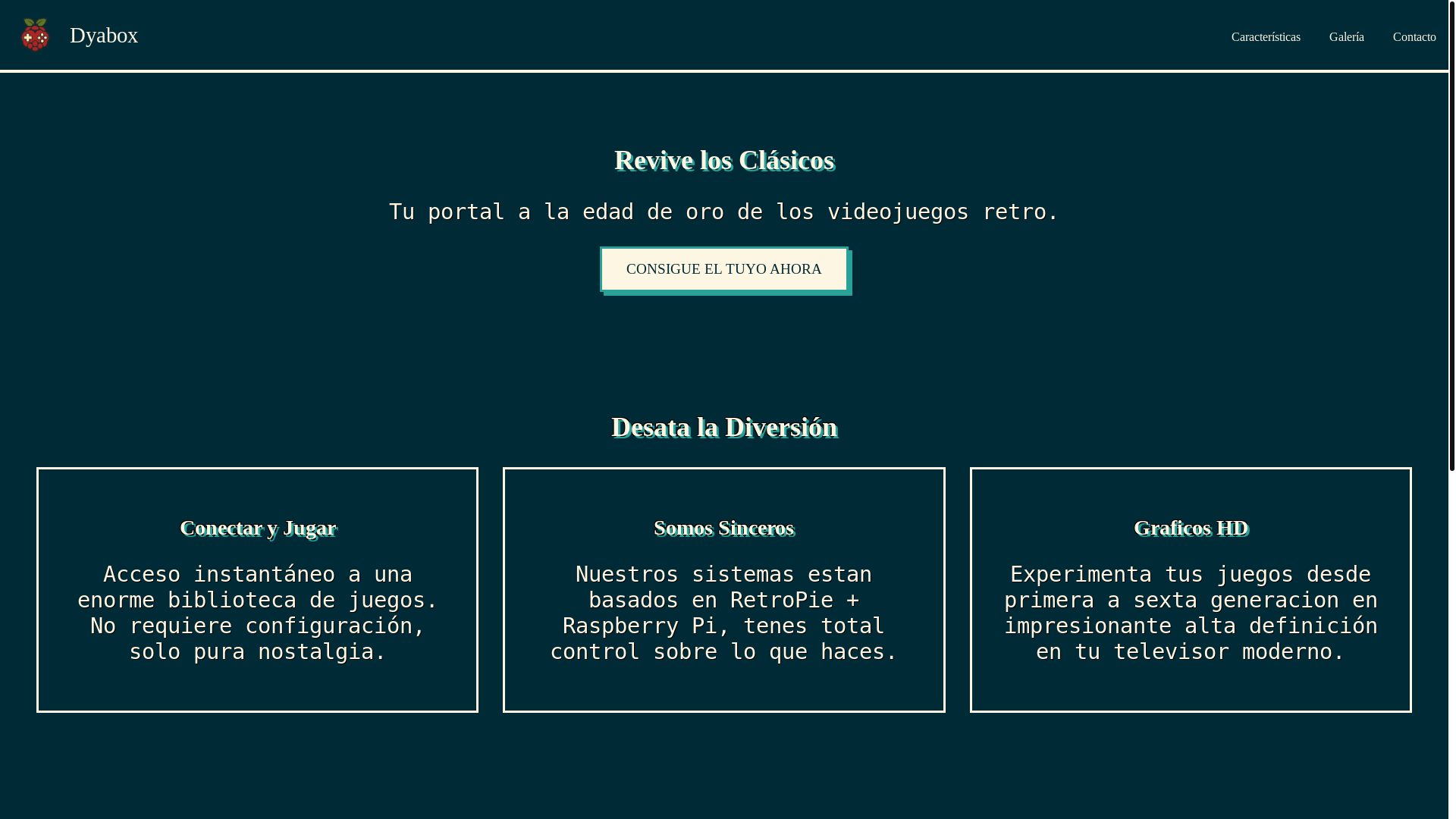 website screenshot of https://dyabox-landing.pages.dev/