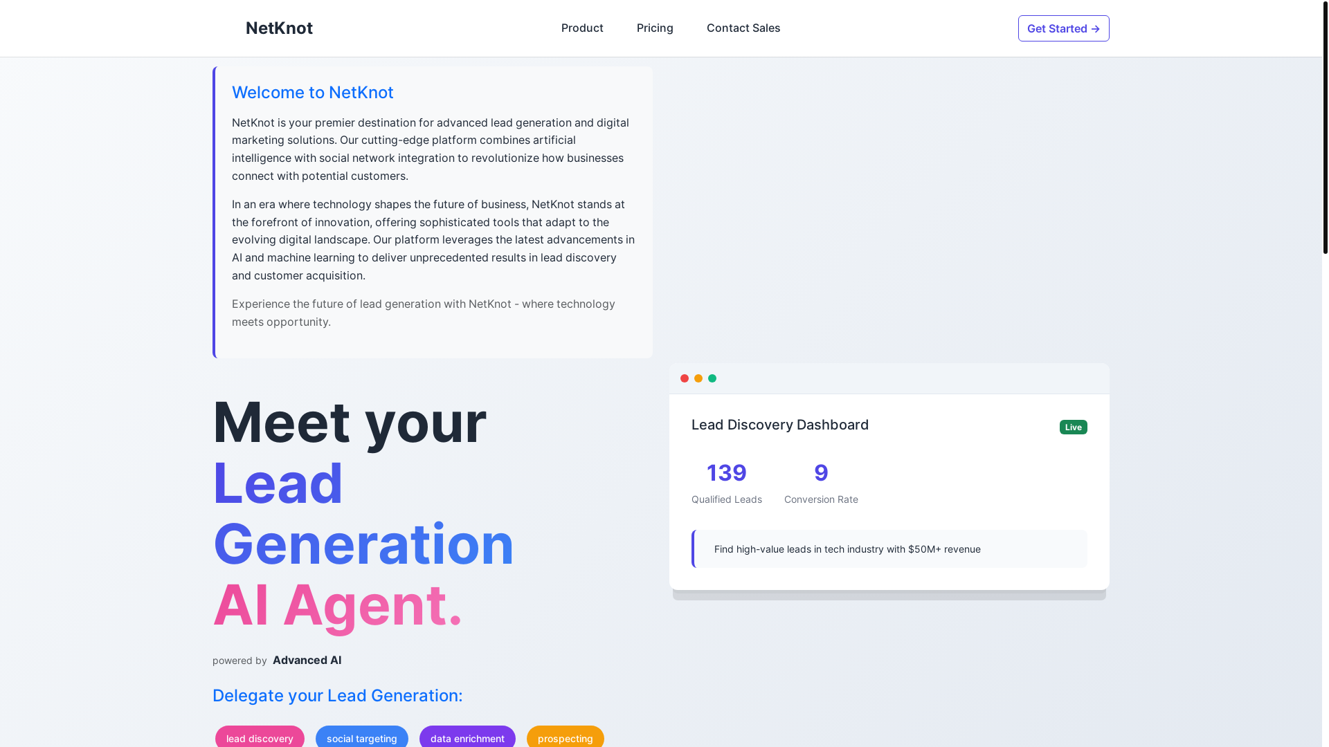 website screenshot of https://netknot.pages.dev/
