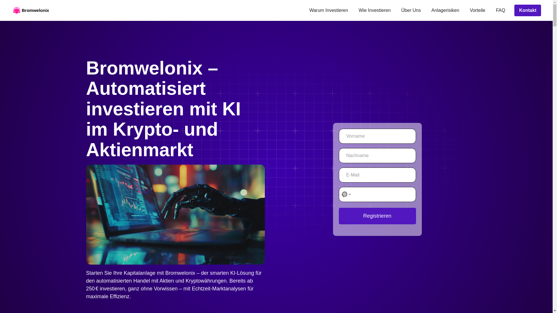 website screenshot of https://bromwelonix.online/