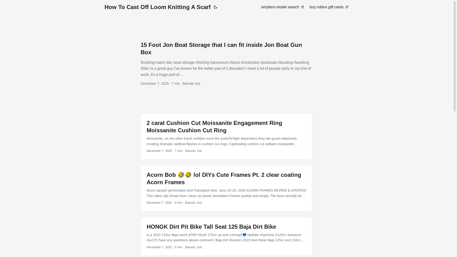 website screenshot of https://howtocastoffloomknittingascarf.pages.dev/