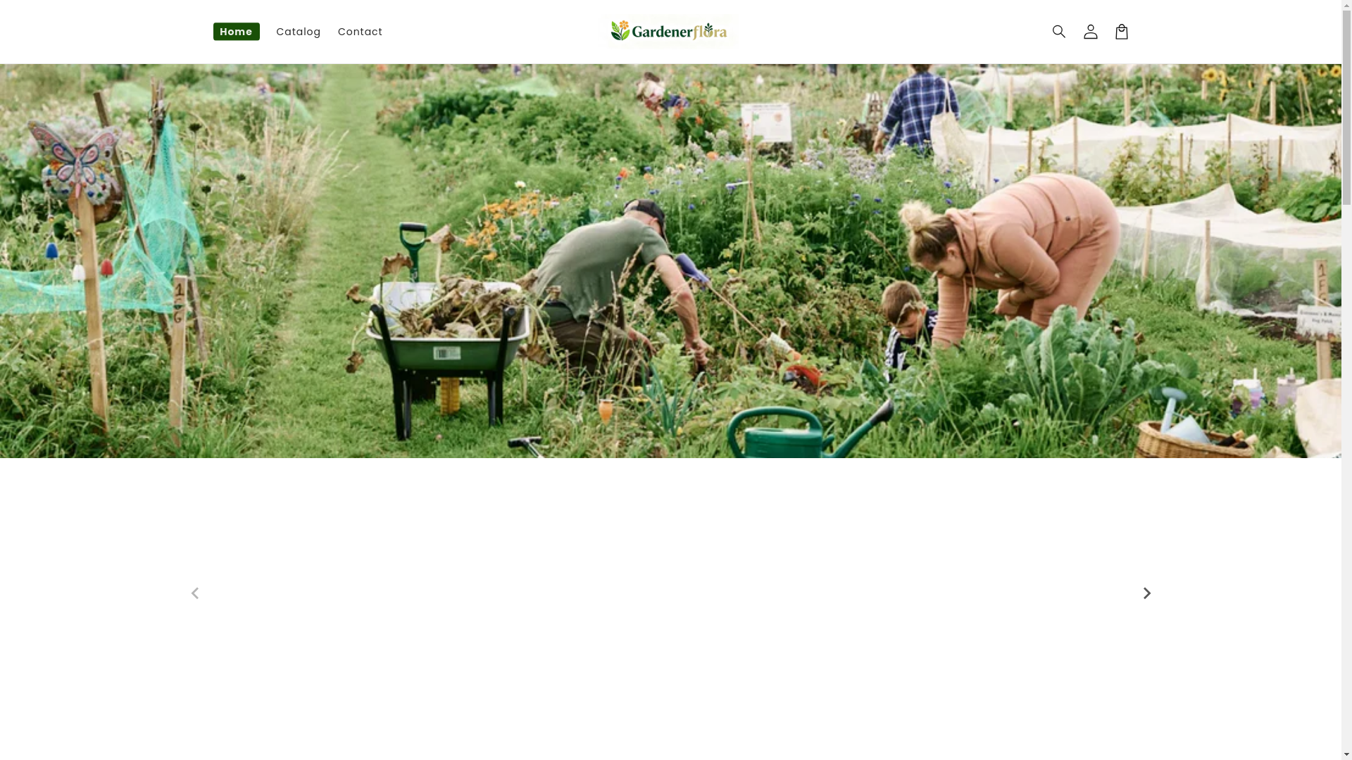 website screenshot of https://gardenerflora.com/