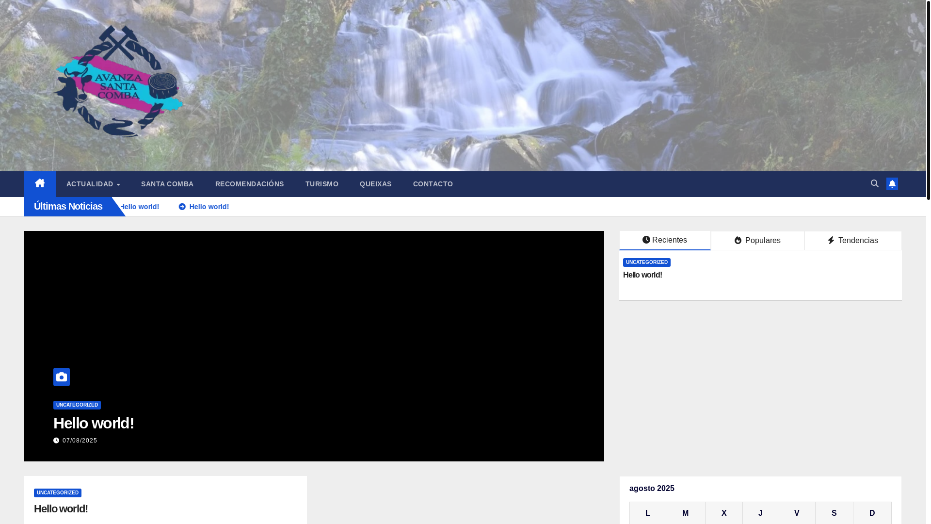 website screenshot of https://avanzasantacomba.com/