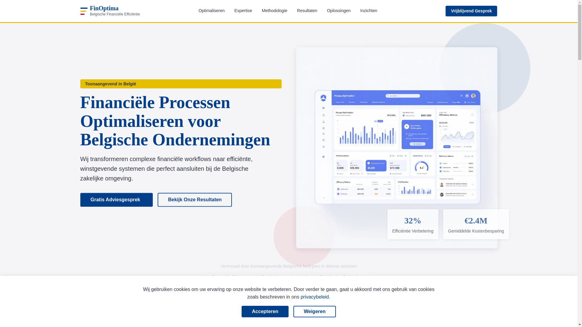 website screenshot of https://finoptima-be.com/
